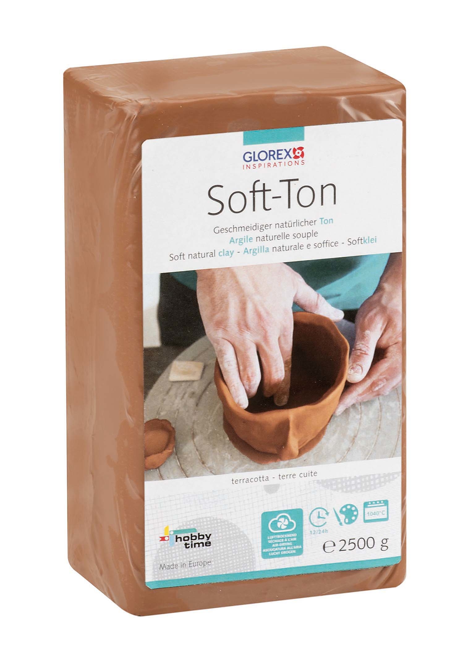 photo GLOREX Argile souple terracotta 2.5kg 68075337 durcissant à l'air, inflamm.