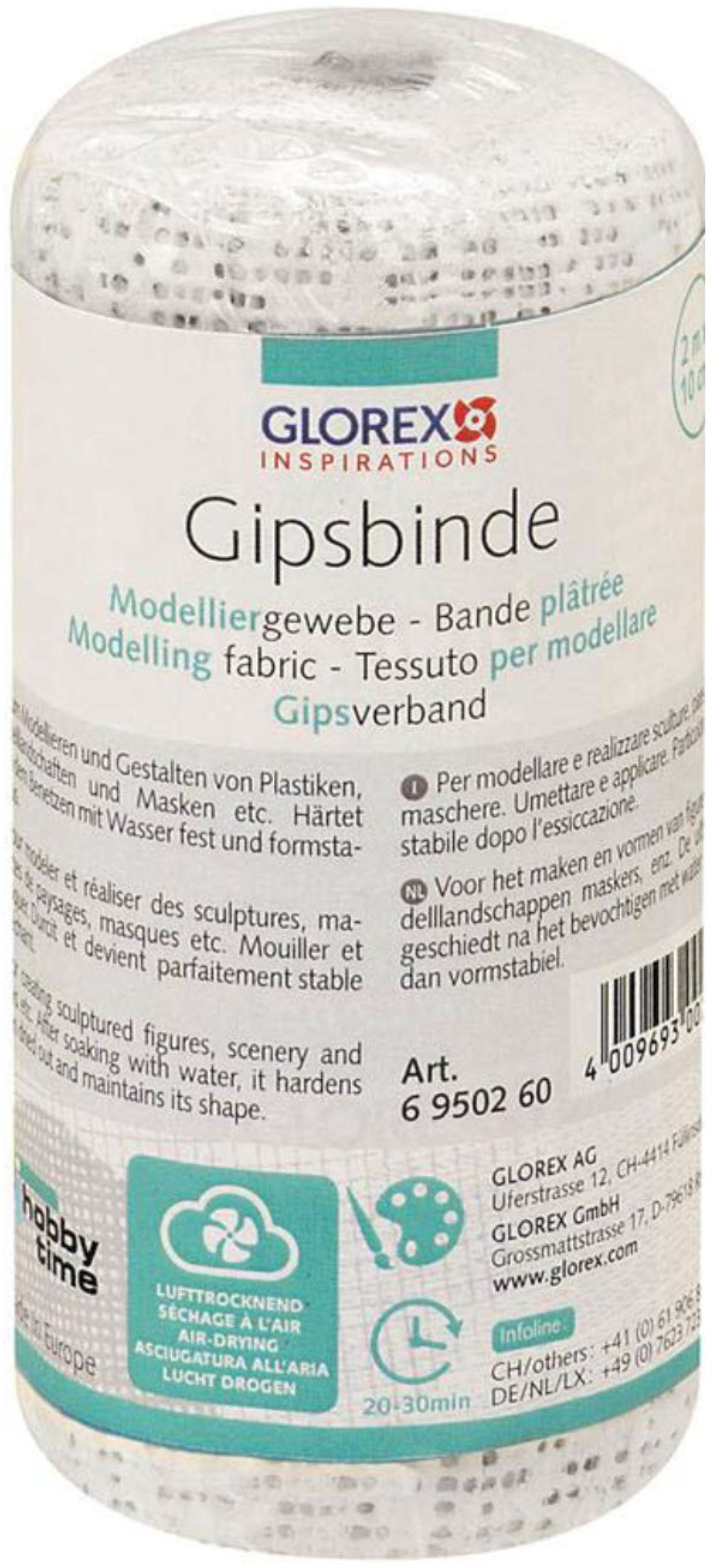 photo GLOREX Bande de plâtre 10cmx2m 6950260 Tissu de modelage