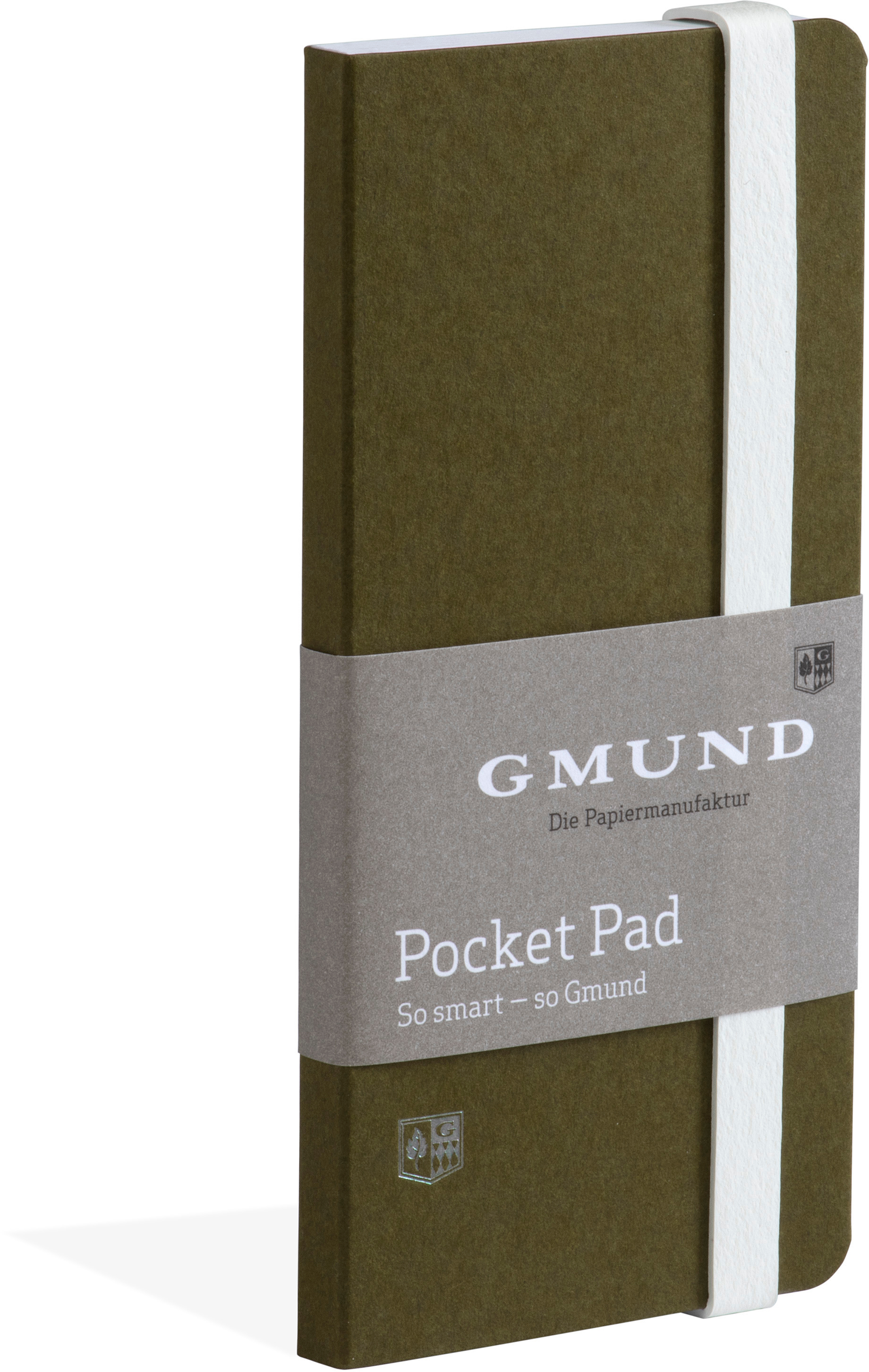 GMUND Pocket Pad 6.7x13.8cm 38794 olive, blanko 100 pages