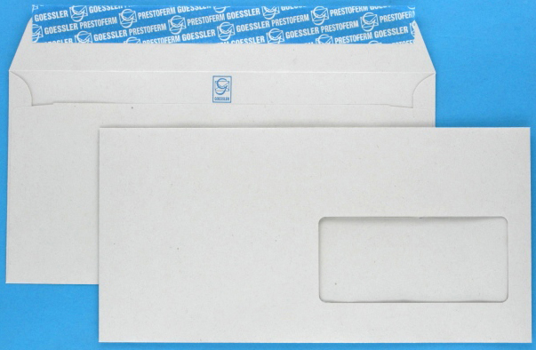 GOESSLER Enveloppe Renova a/fenêt. C5/6 1362 80g, gris 500 pcs. 80g, gris 500 pcs.
