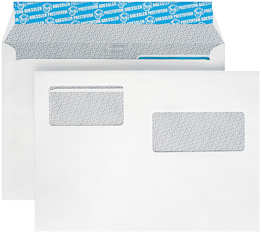 GOESSLER Enveloppe G-Line a/fenêtre C5 2053 100g, blanc 500 pcs. 100g, blanc 500 pcs.