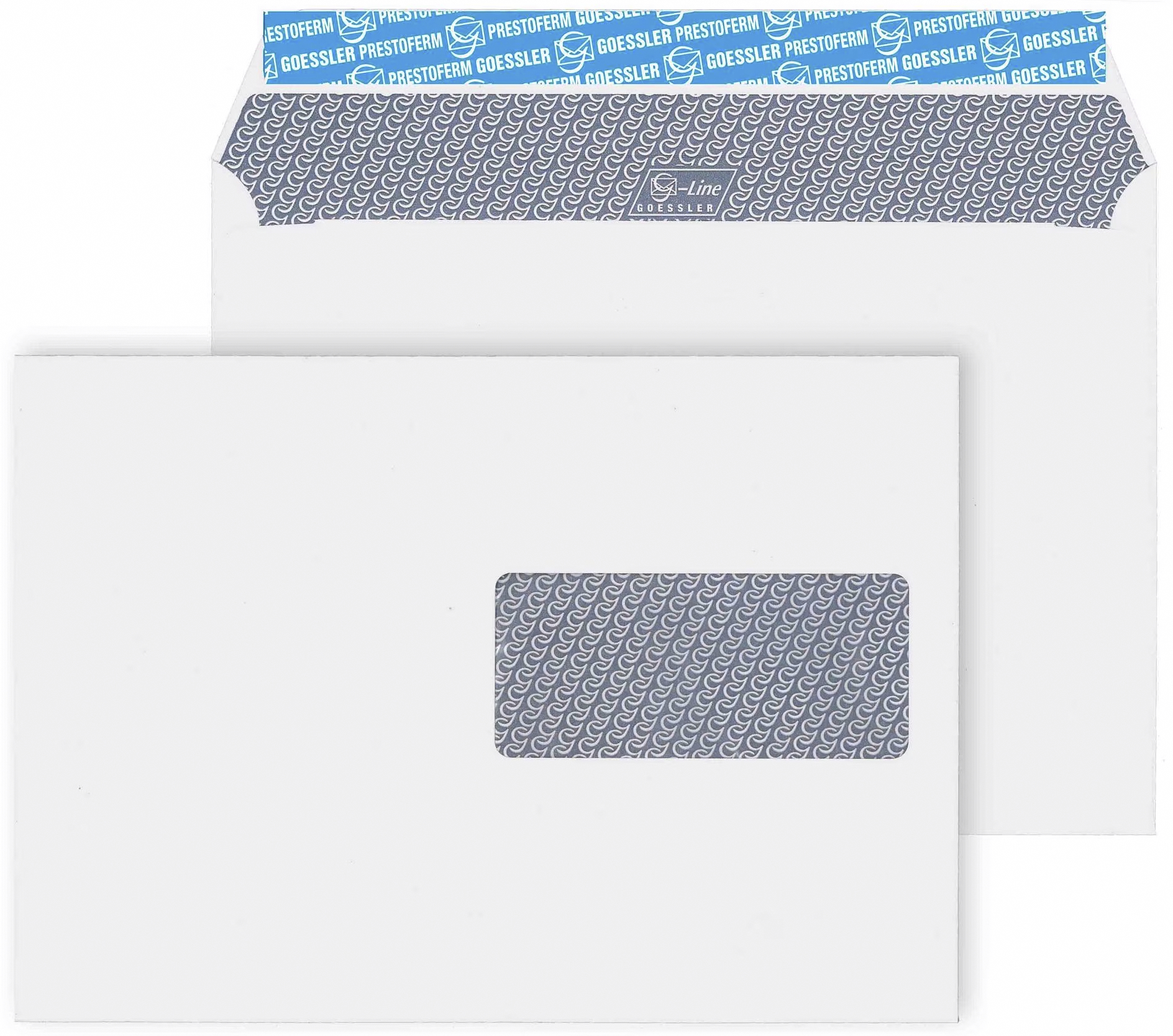 GOESSLER Briefumschlag G-Line grey FSC 100 C5 SV Fenster rechts<br>
