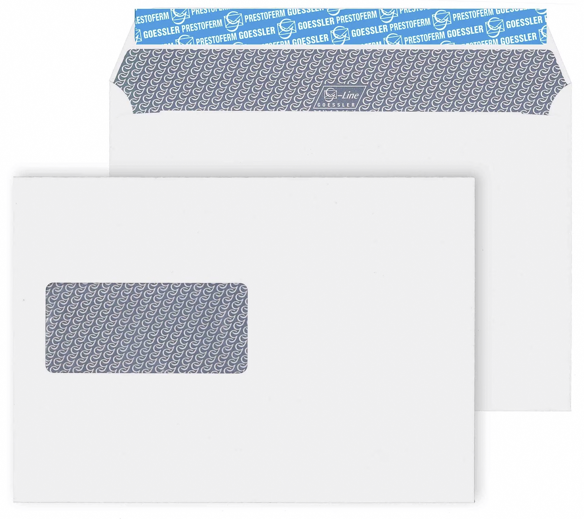 GOESSLER Briefumschlag G-Line grey FSC 100 C5 SV Fenster links<br>