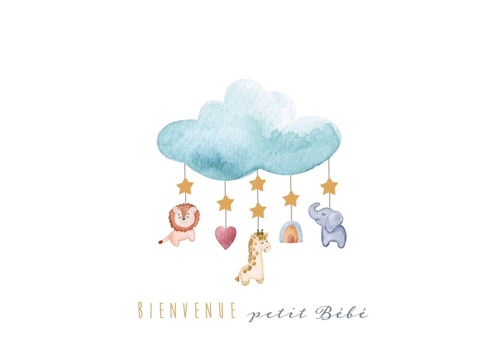 photo GOLDBEK Carte de voeux Baby FR B6 8411.A Mobile pour bébé