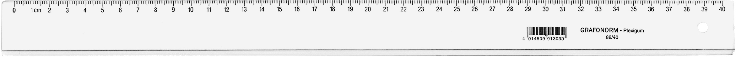 GRAFONORM Règle plate 40cm 88/40 Plexi