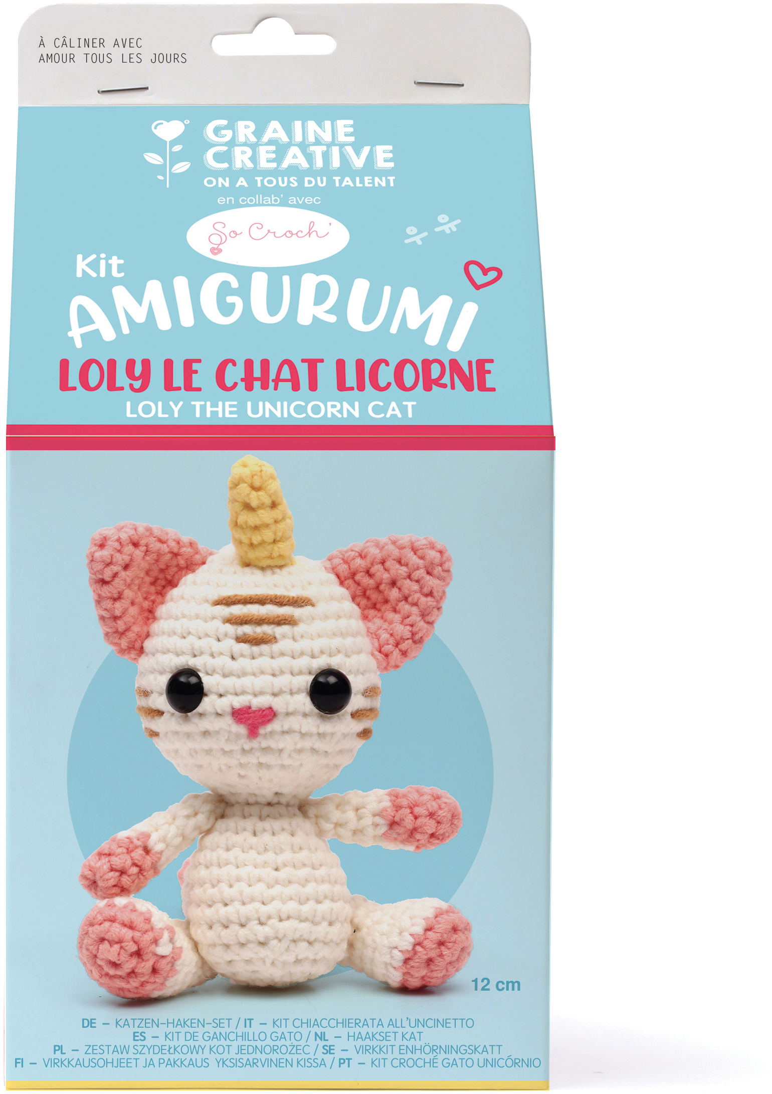photo GRAINE CREATIVE Amigurumi Kit GC-420221 Chat licorne