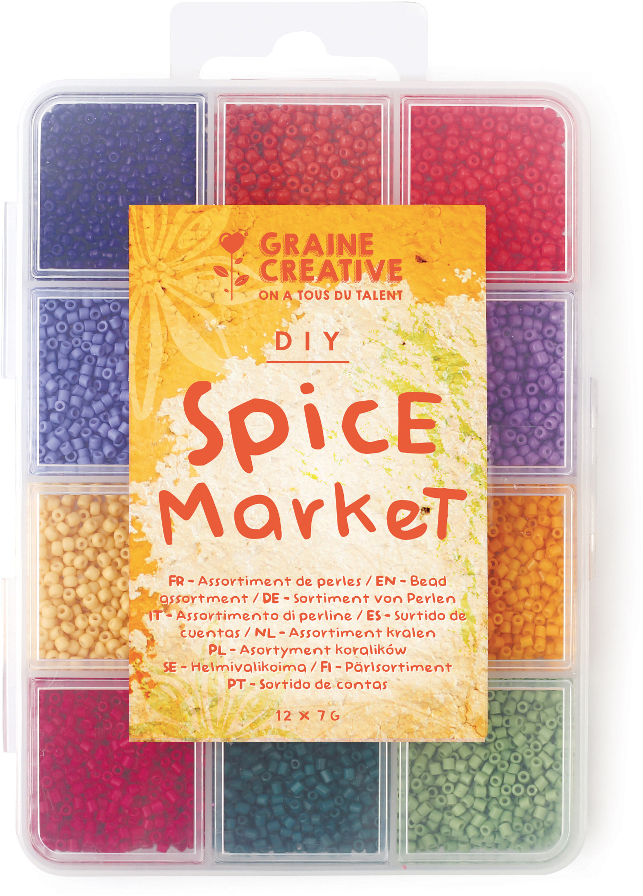 photo GRAINE CREATIVE Kit de perles Spice Market GC-736108 12 couleurs