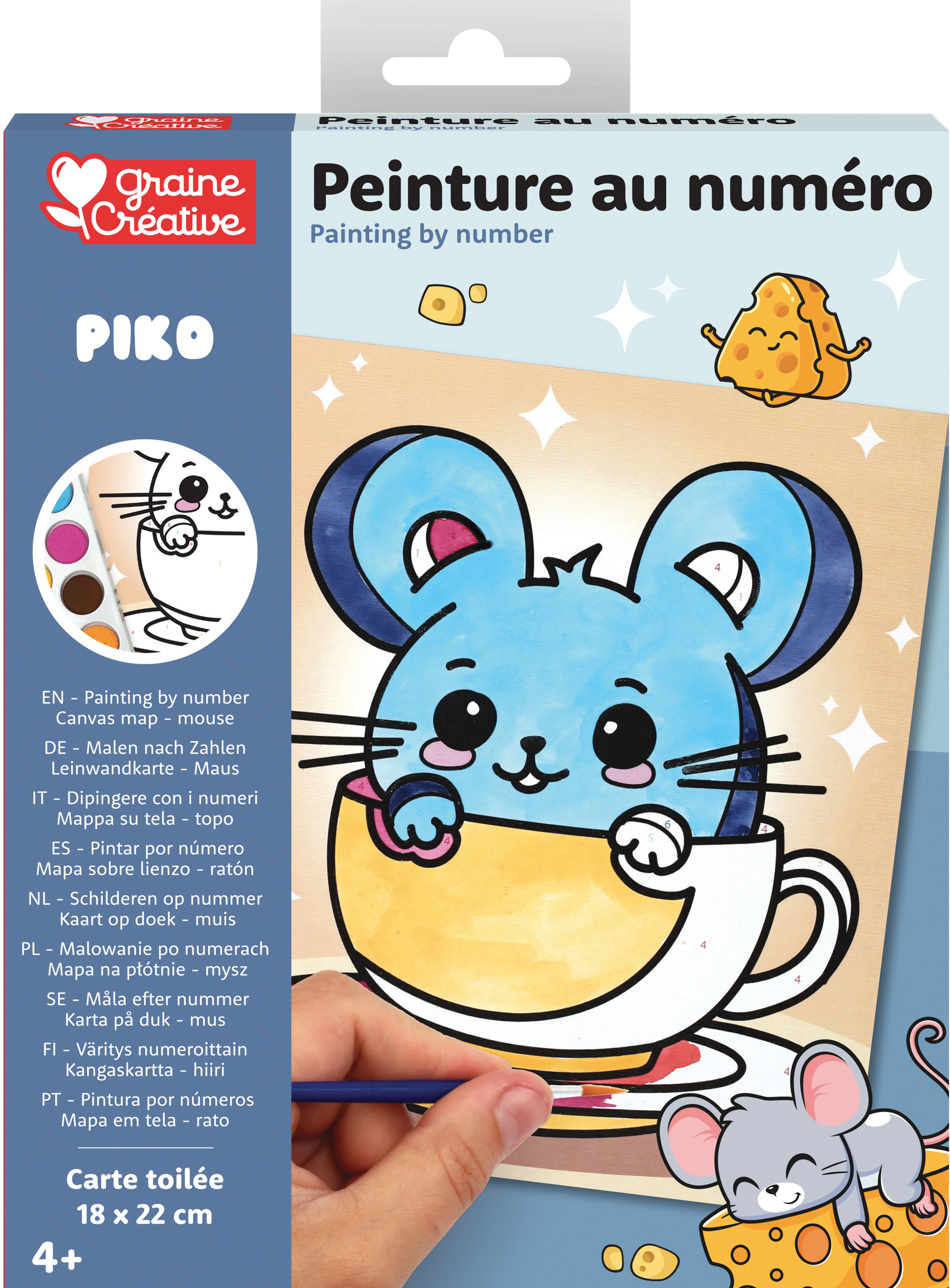 photo GRAINE CREATIVE Peinture par numéros 18x22cm GC-750262 Souris