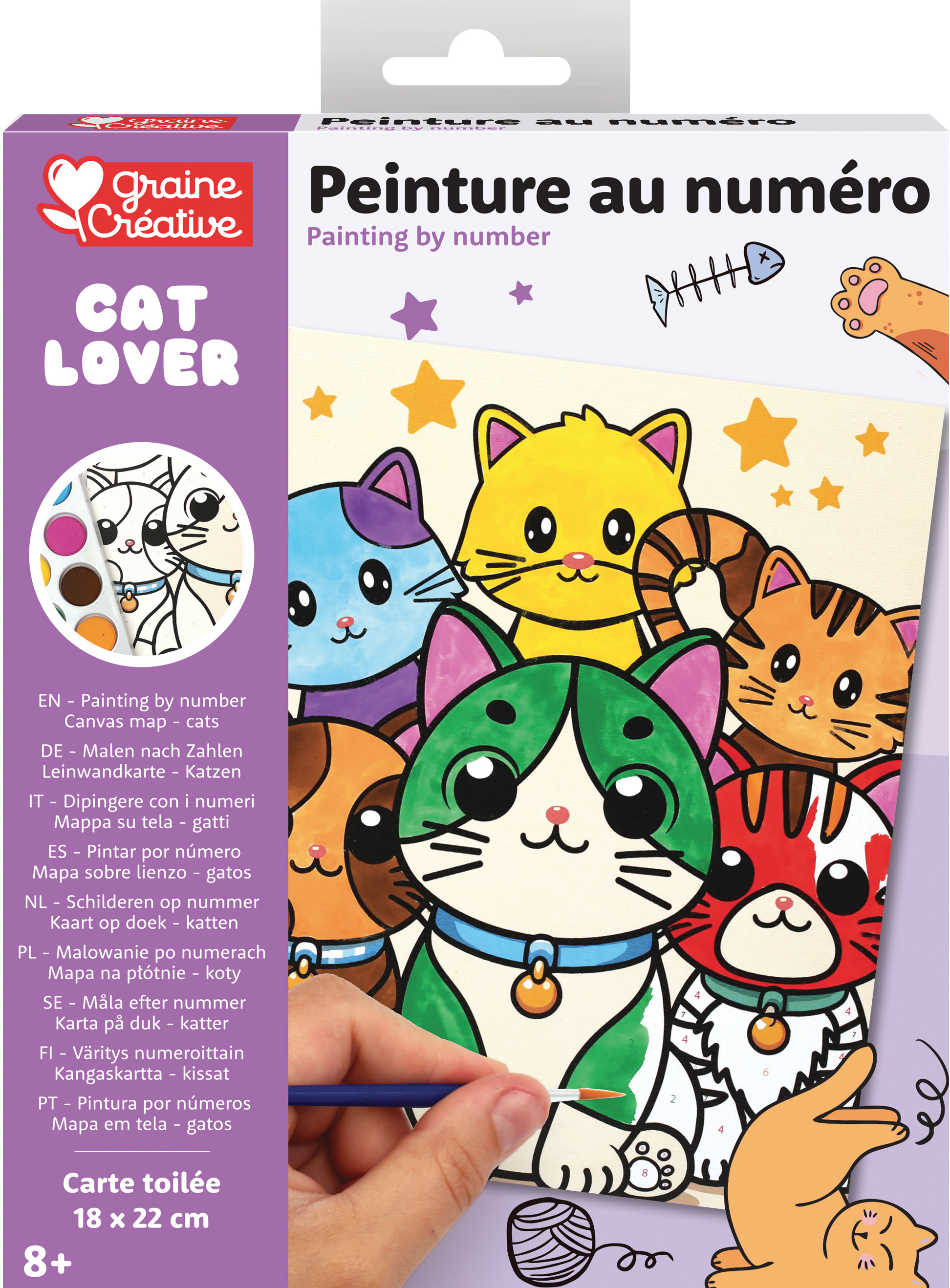 photo GRAINE CREATIVE Peinture par numéros 18x22cm GC-750265 Chats