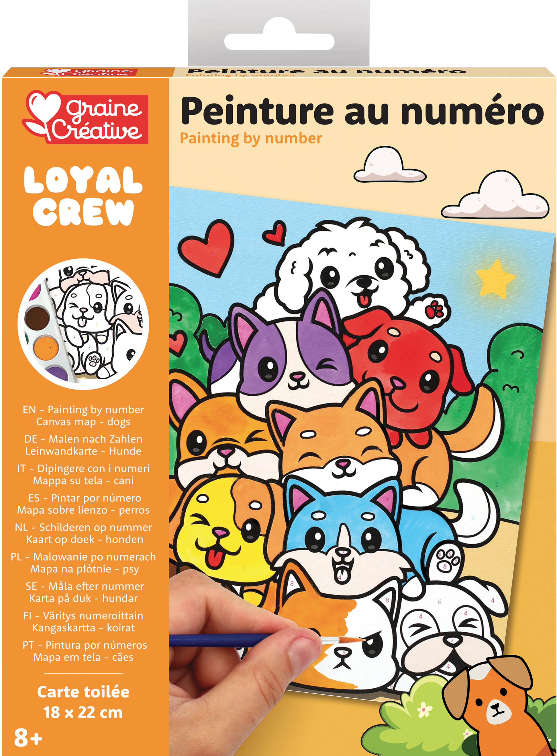 photo GRAINE CREATIVE Peinture par numéros 18x22cm GC-750266 Chiens