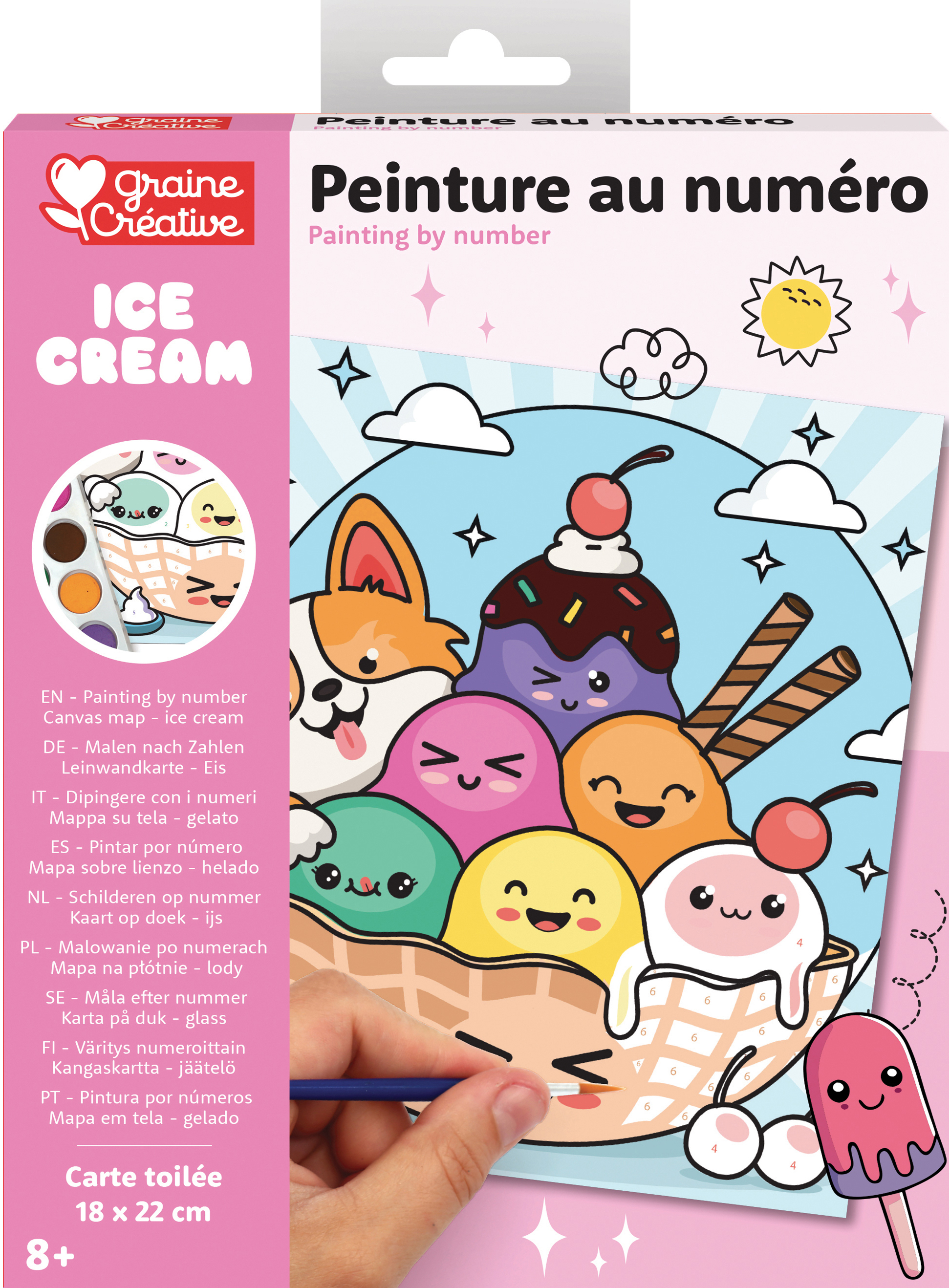 photo GRAINE CREATIVE Peinture par numéros 18x22cm GC-750267 Glace