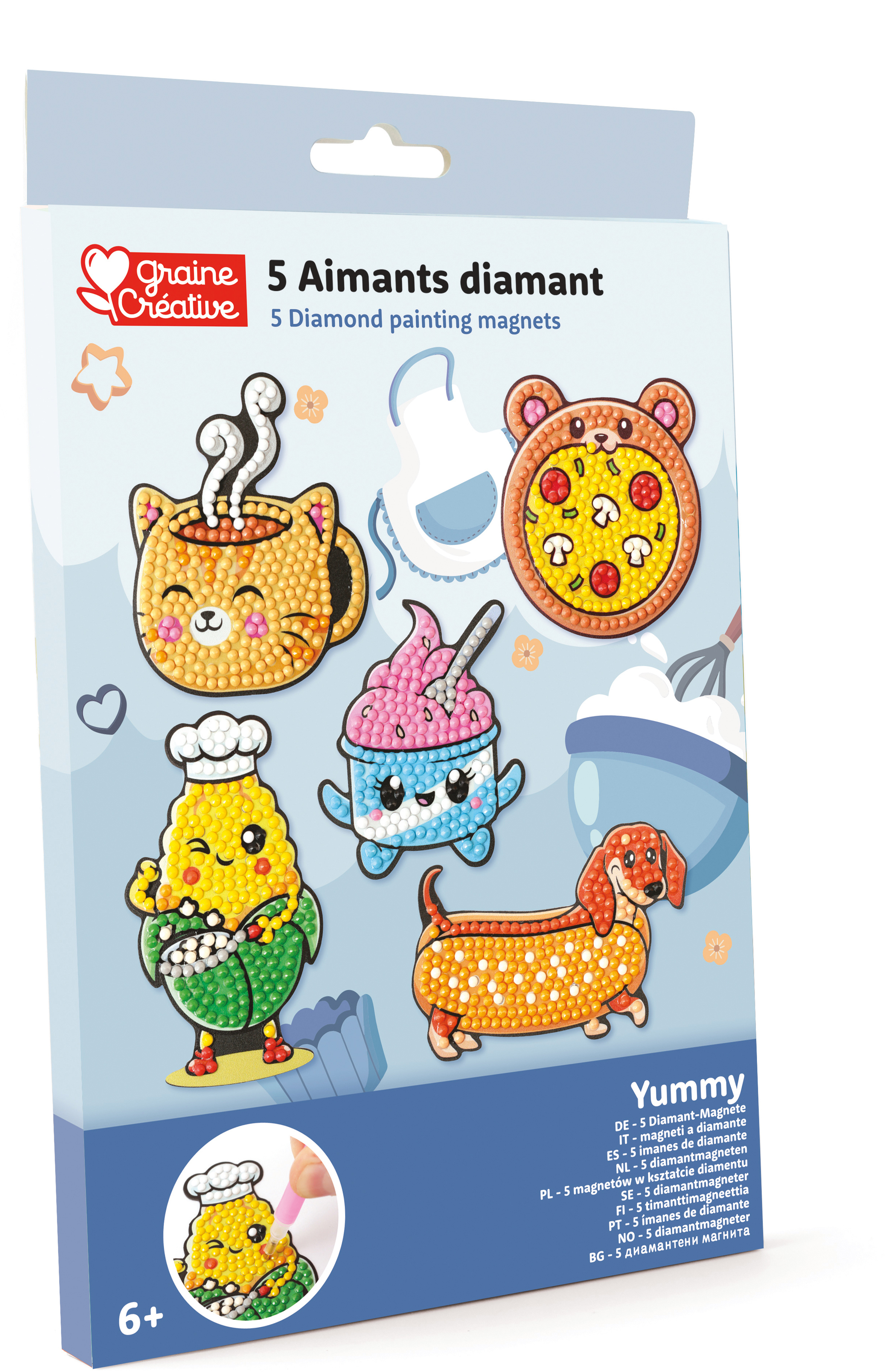 photo GRAINE CREATIVE Diamond Painting Aimants GC-750286 Yummy 5 aimants
