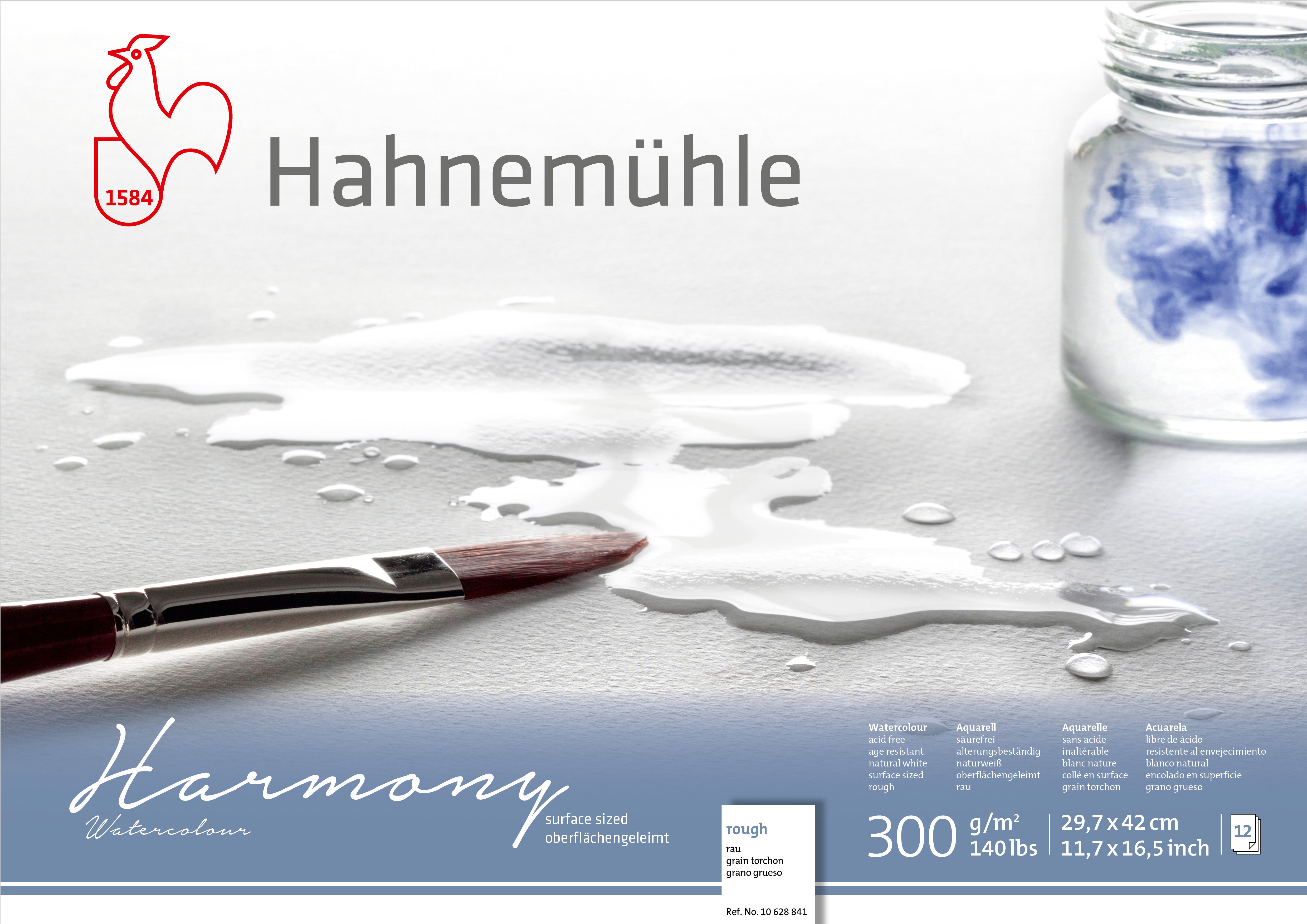 photo HAHNEMÜHLE Bloc aquarelle Harmony A3 10628841 blanc rugueux, 300g 12 fl.