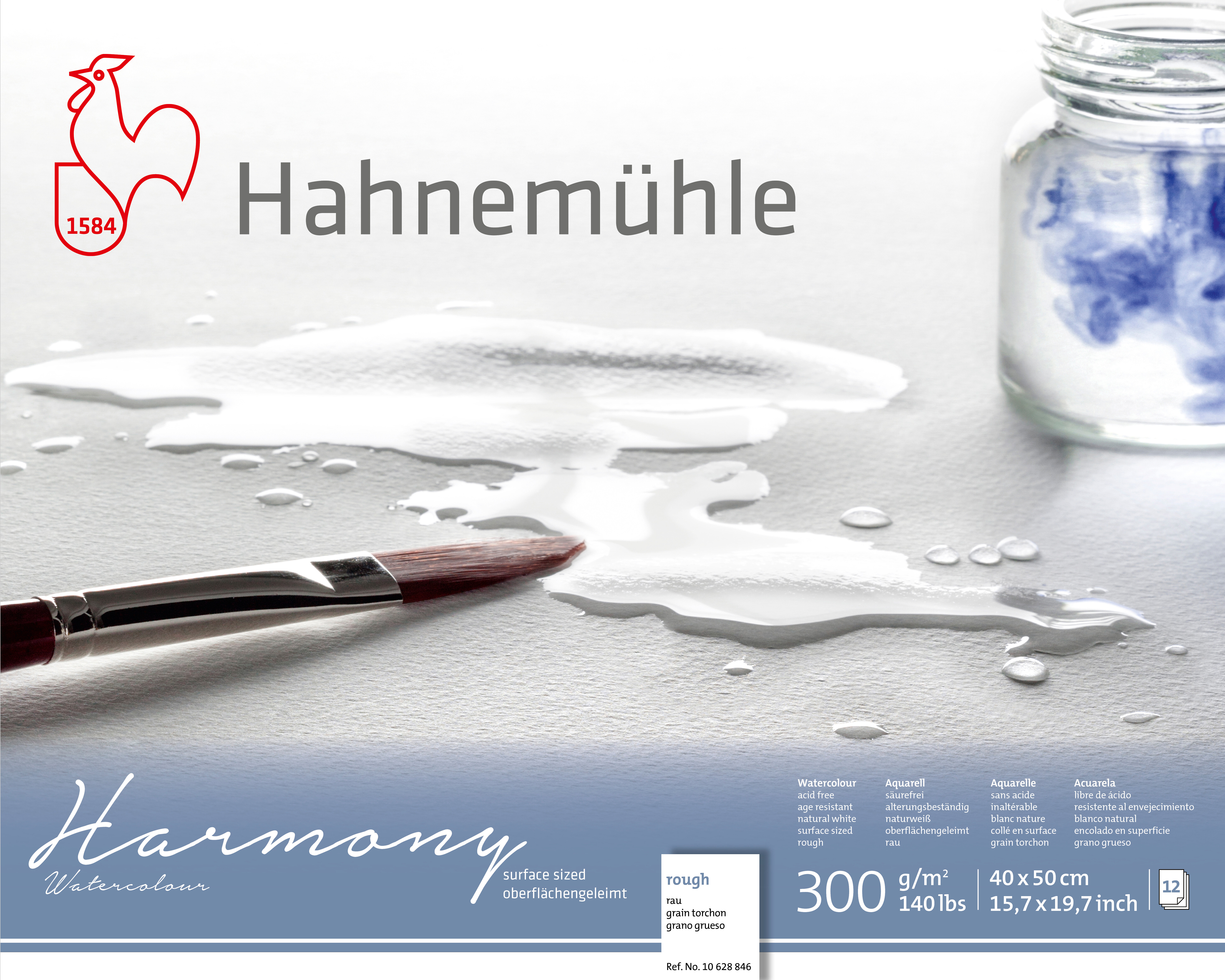 photo HAHNEMÜHLE Bloc aquarelle Harmony 40x50cm 10628846 blanc rugueux, 300g 12 fl.