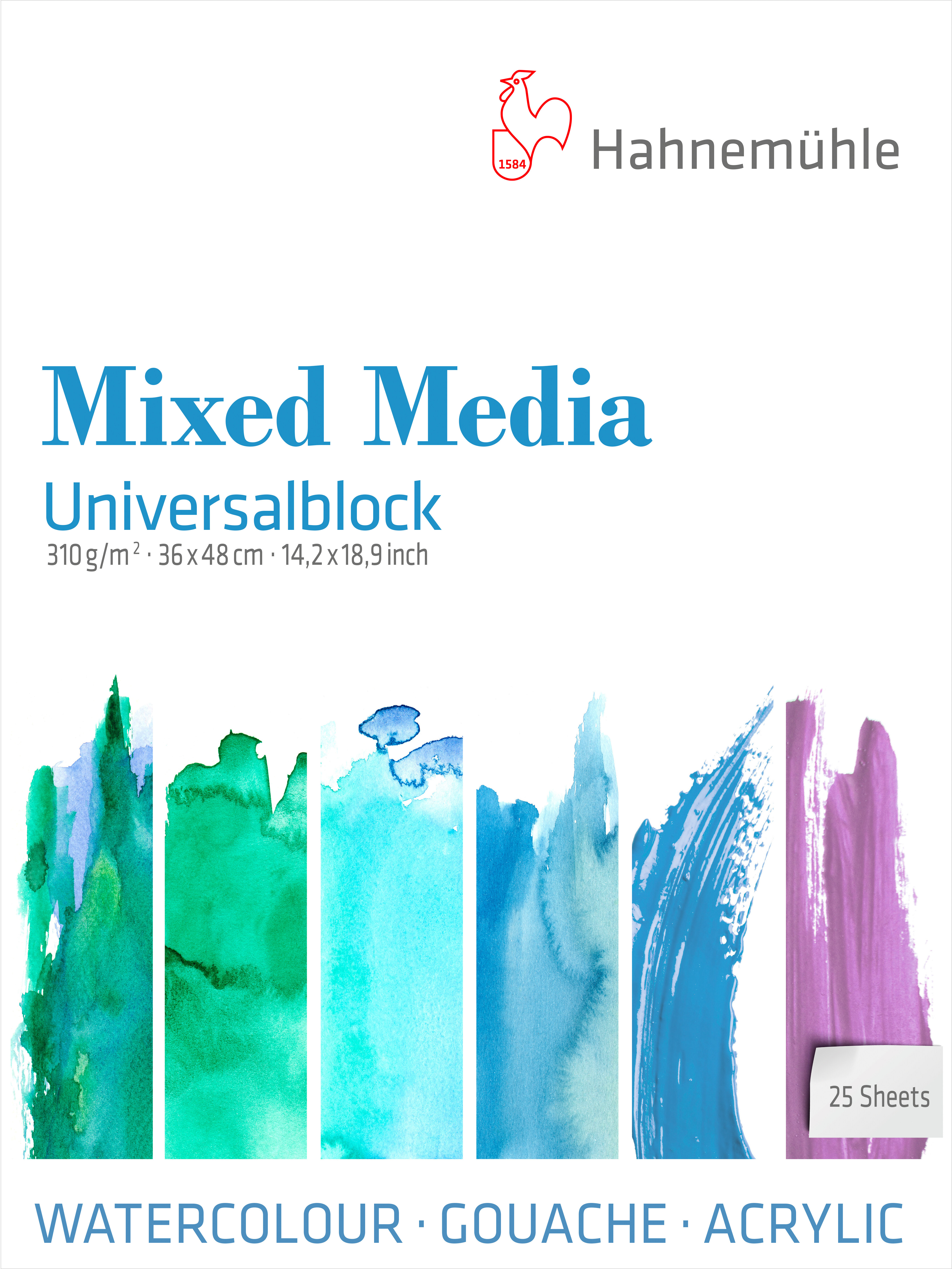 photo HAHNEMÜHLE Bloc universel 36x48cm 10650202 blanc, 310g 25 feuilles