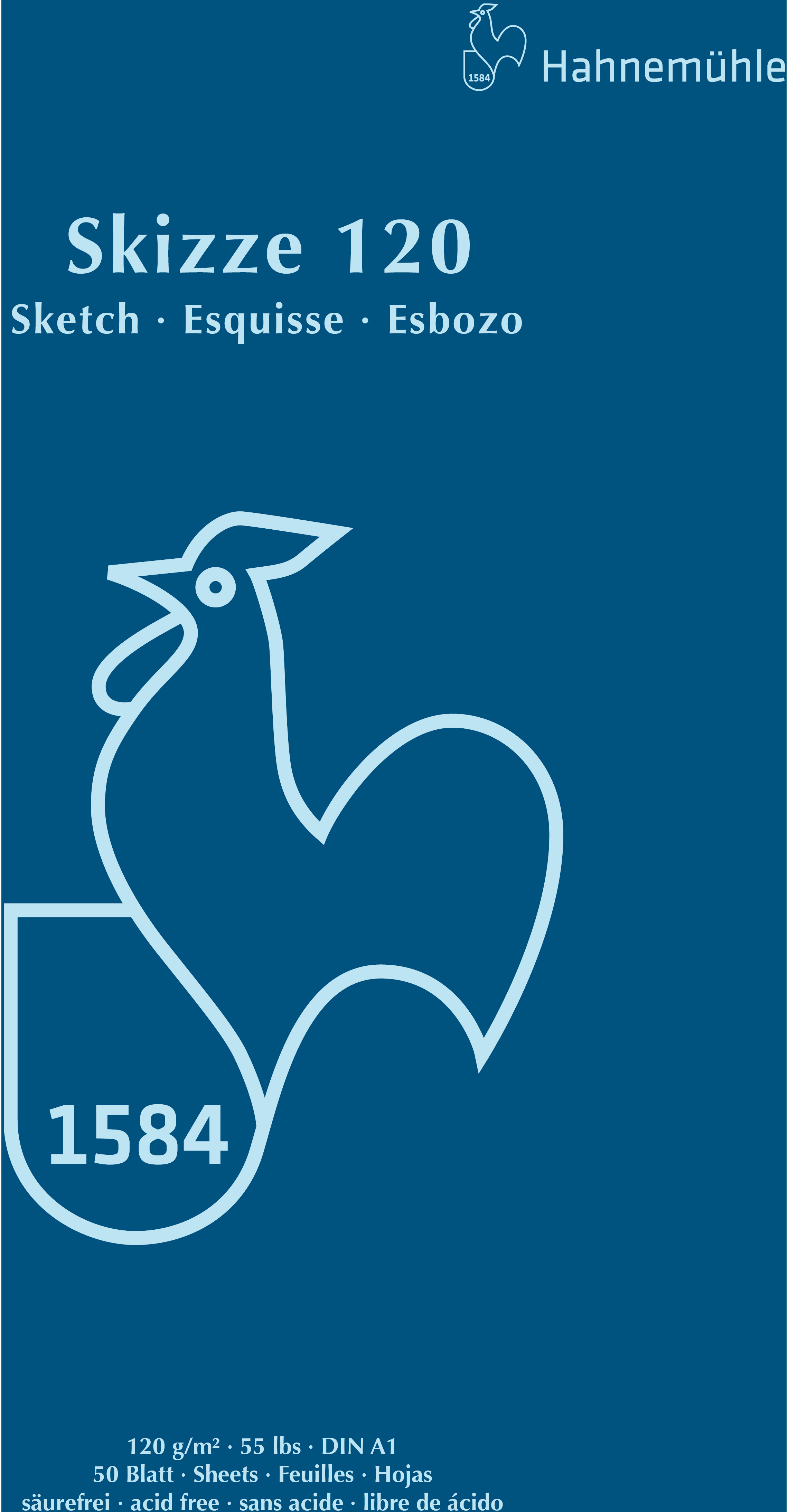 photo HAHNEMÜHLE Bloc à dessin 120 A1 60127429 blanc, 120g 50 feuilles