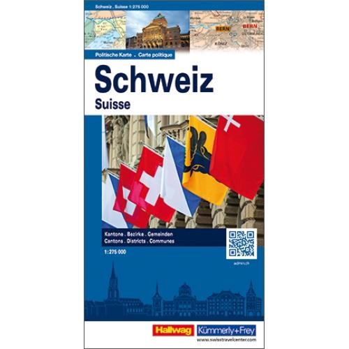 Schweiz politisch 1:275'000<br>