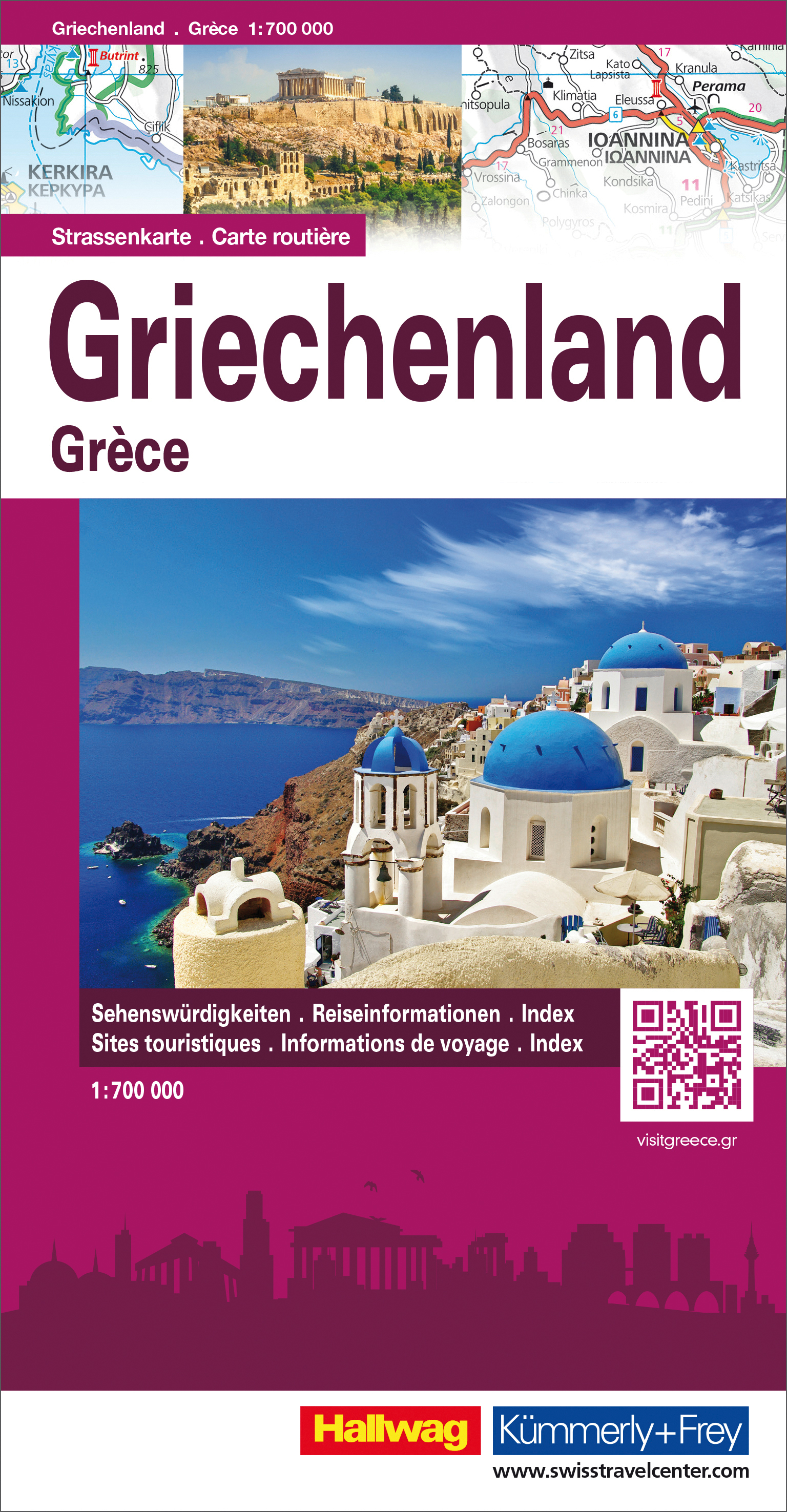HALLWAG Strassenkarte 382830022 Griechenland 1:800'000