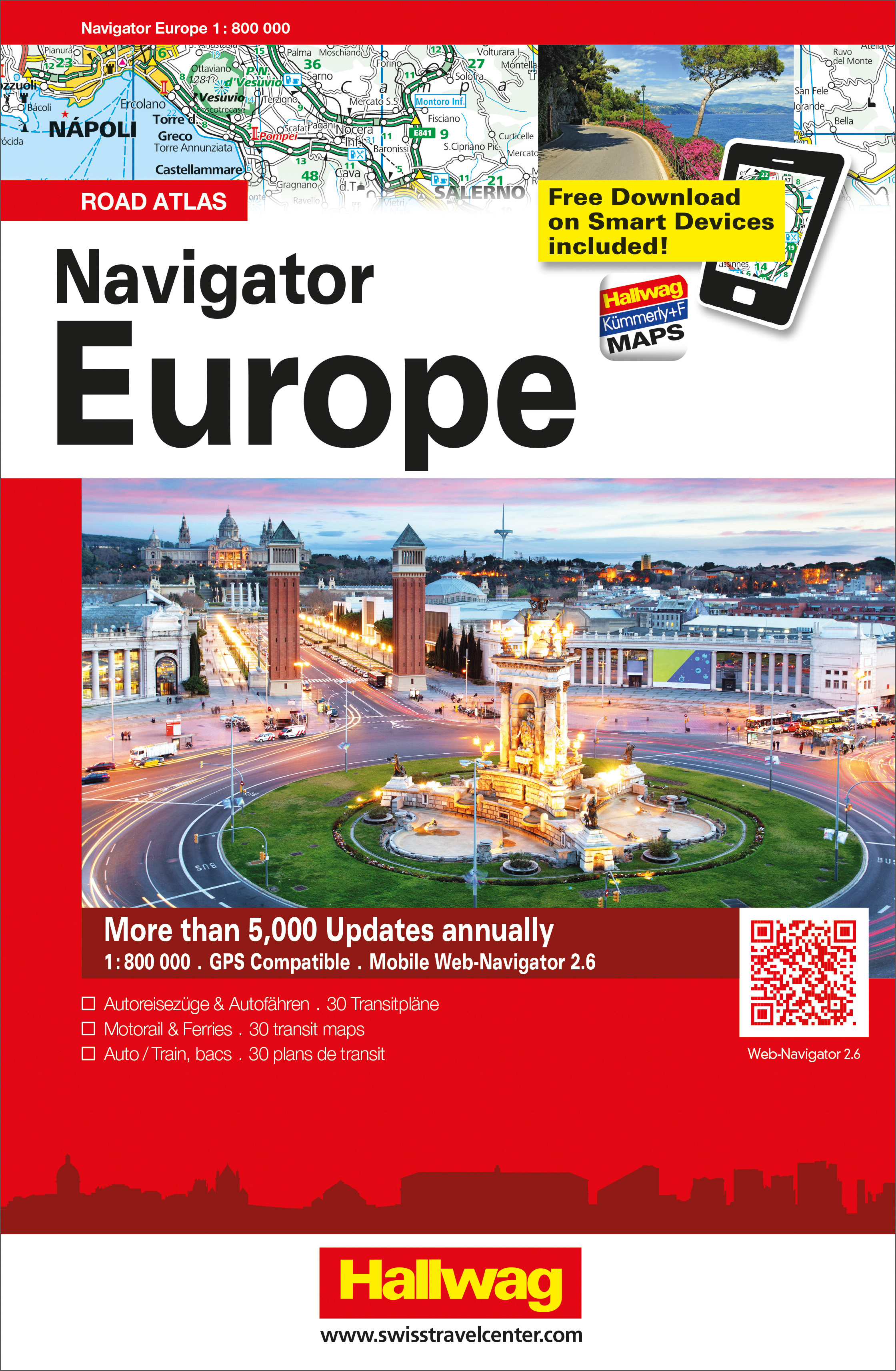 HALLWAG Navigator 19x29cm 382830866 Europe 1:800'000