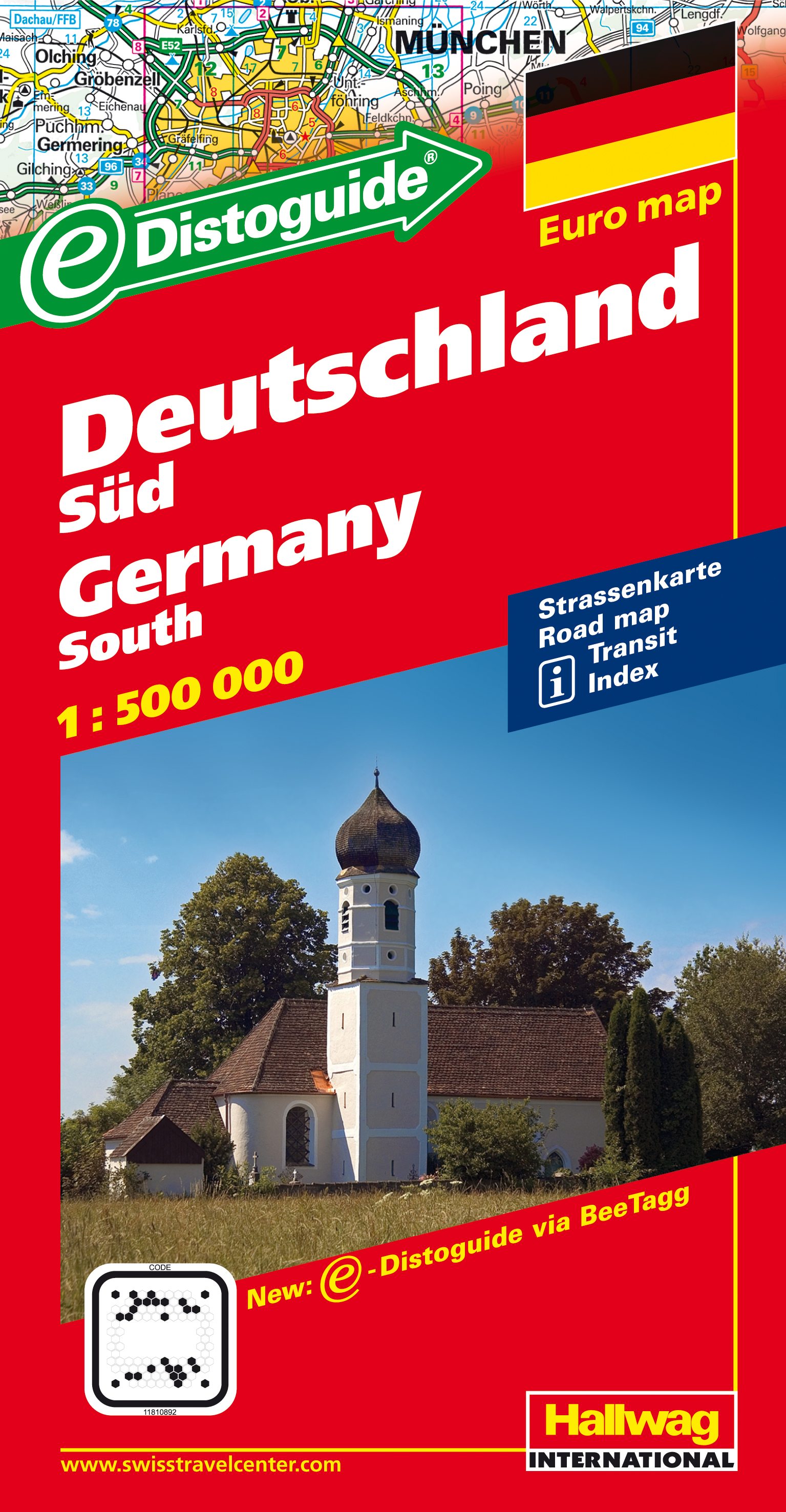 HALLWAG Strassenkarte 382830891 Deutschland Süd 1:500'000