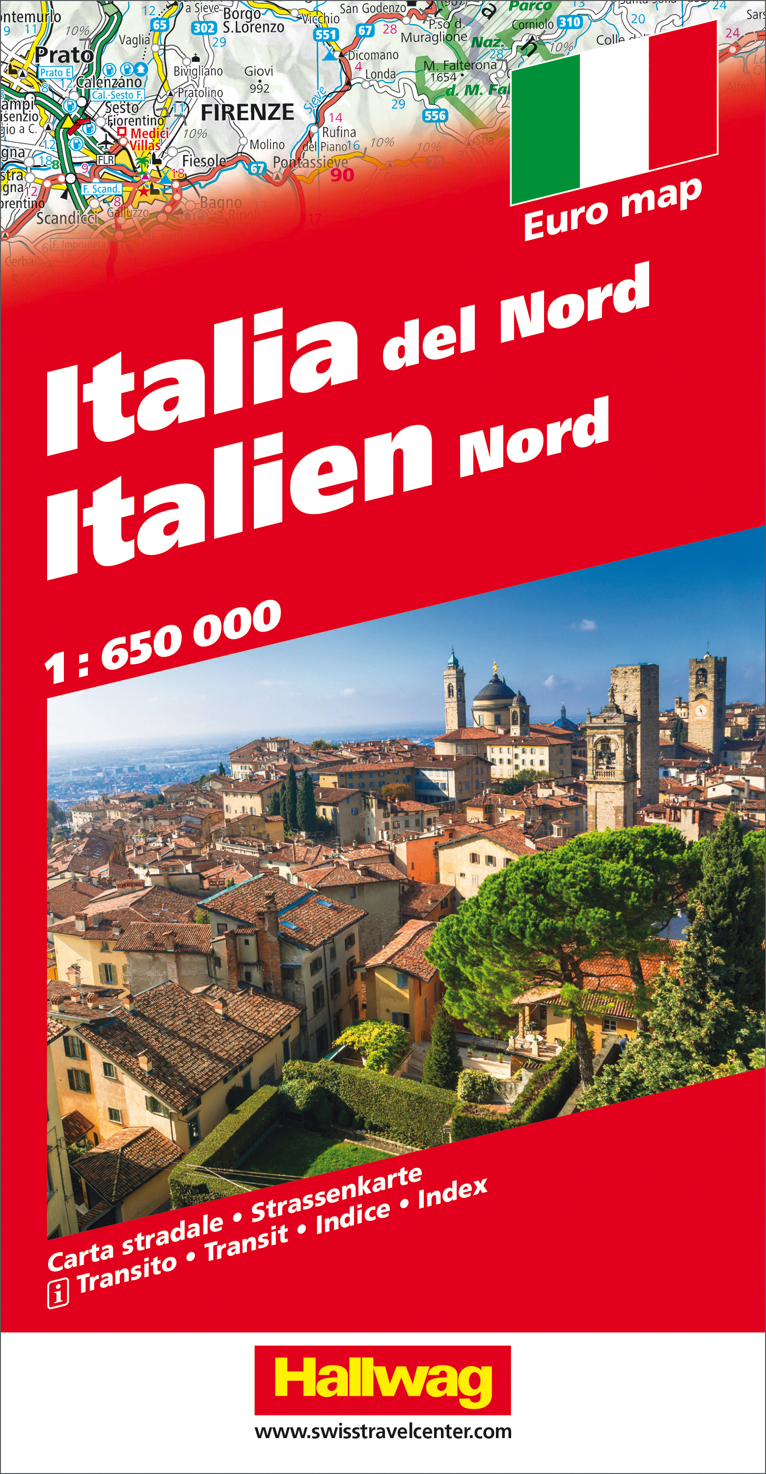 HALLWAG Strassenkarte 382830901 Italien Nord 1:650'000