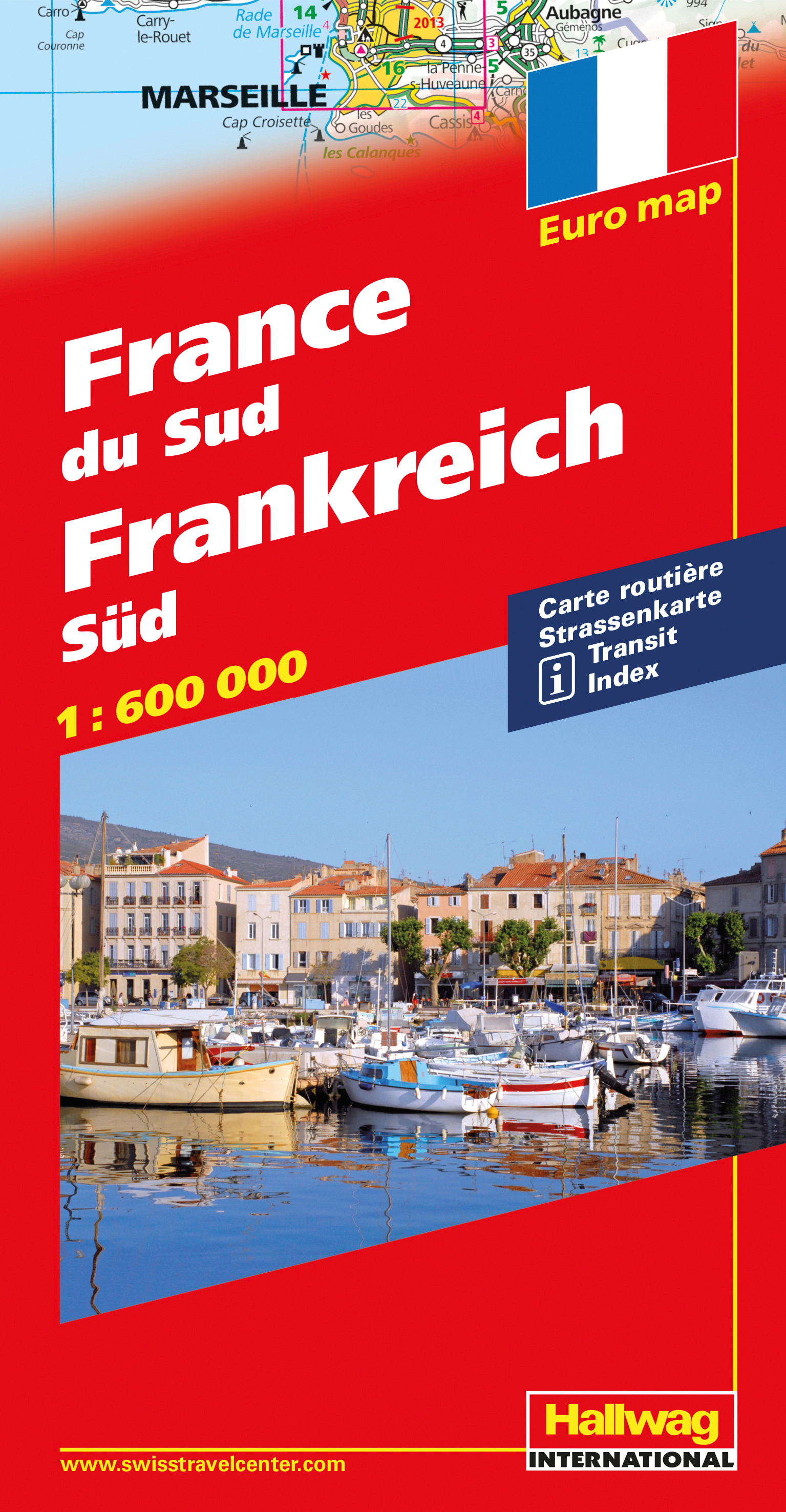 HALLWAG Strassenkarte 382830922 Frankreich Süd 1:600'000