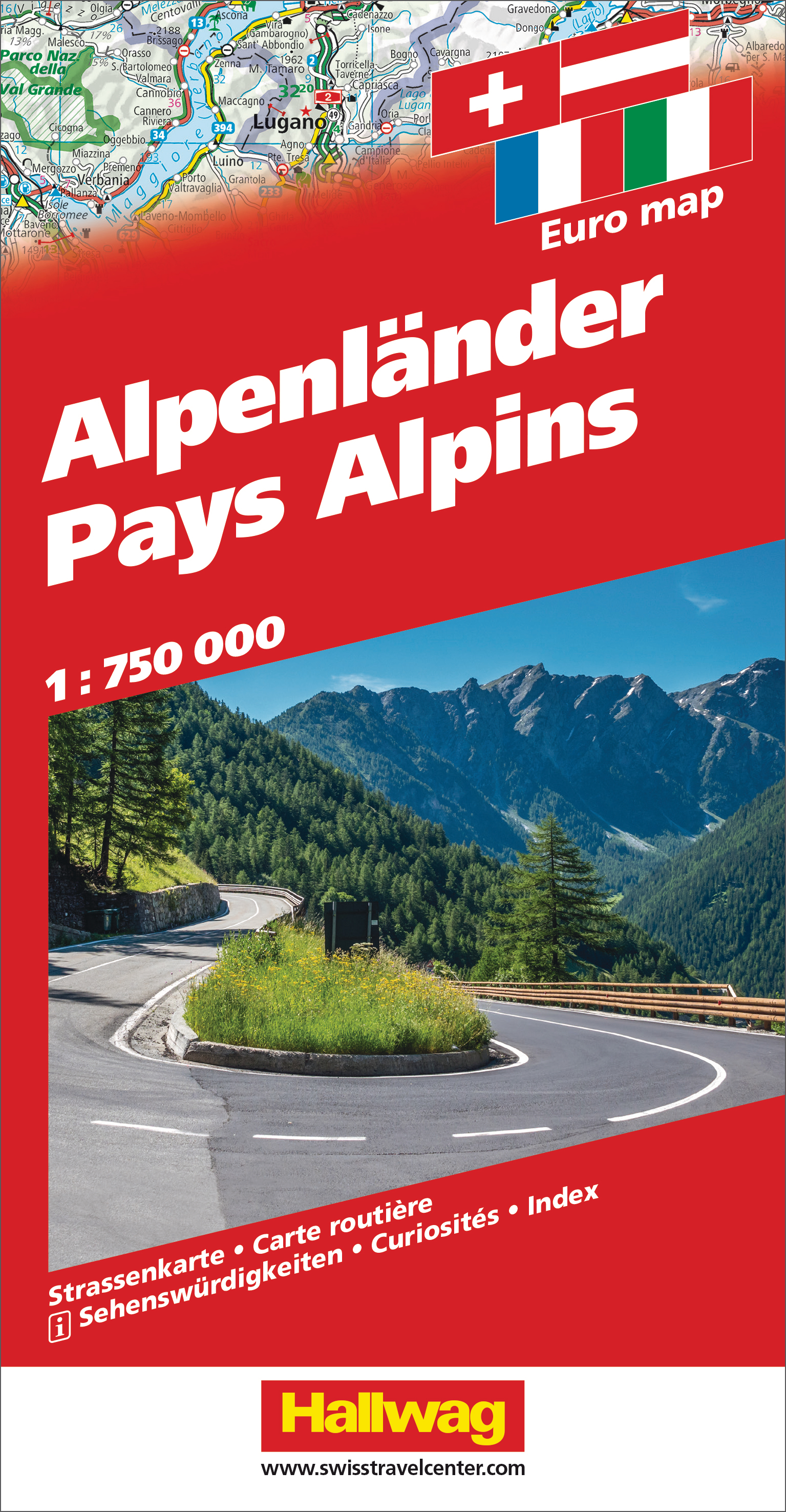 photo HALLWAG Carte routière 382830969 Alpenländer 1:750'000