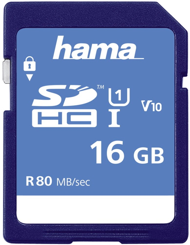 HAMA SDHC 16GB 124134 Class 10 UHS-I 80MB/S