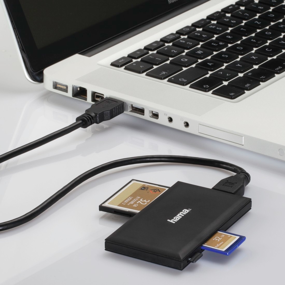 HAMA Lecteur multi-cartes USB 3.0 181018 SD/microSD/CF/MS, noir