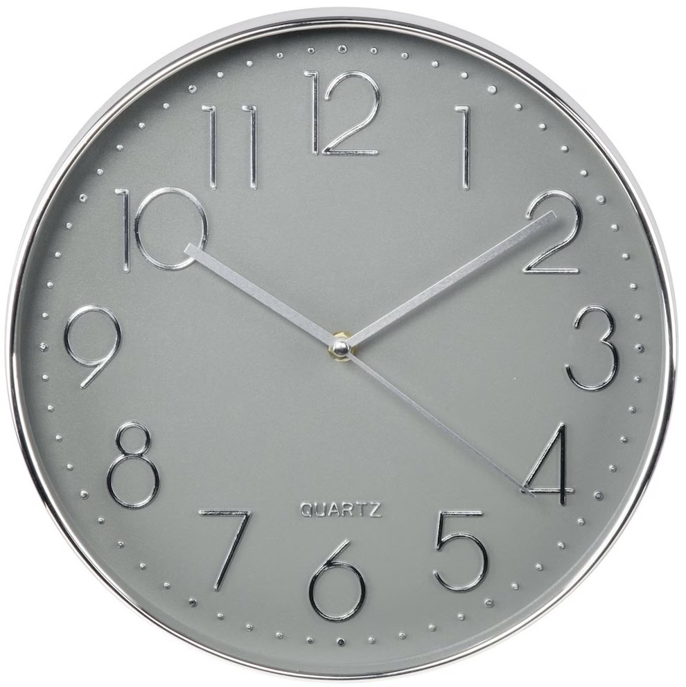 HAMA Horloge murale 186390 Elegance argentée/gris