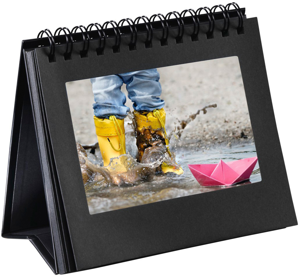 HAMA Spiralbuch Aufsteller 11x15cm 2470 schwarz 12 Seiten