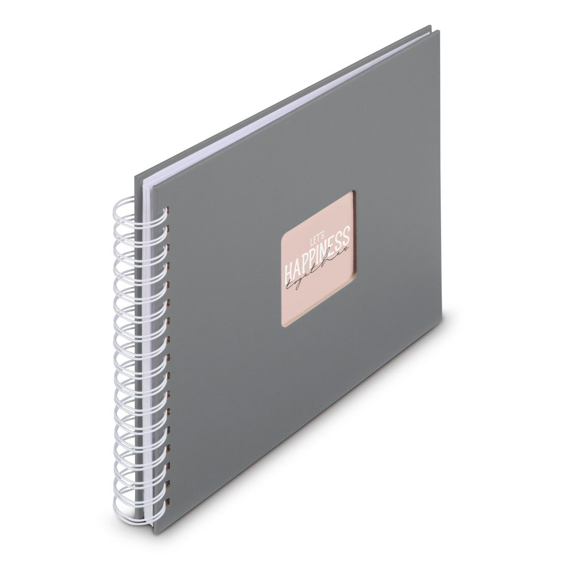 photo HAMA Album Fine Art 28x24cm 9837 gris pierre 25 pages, blanc