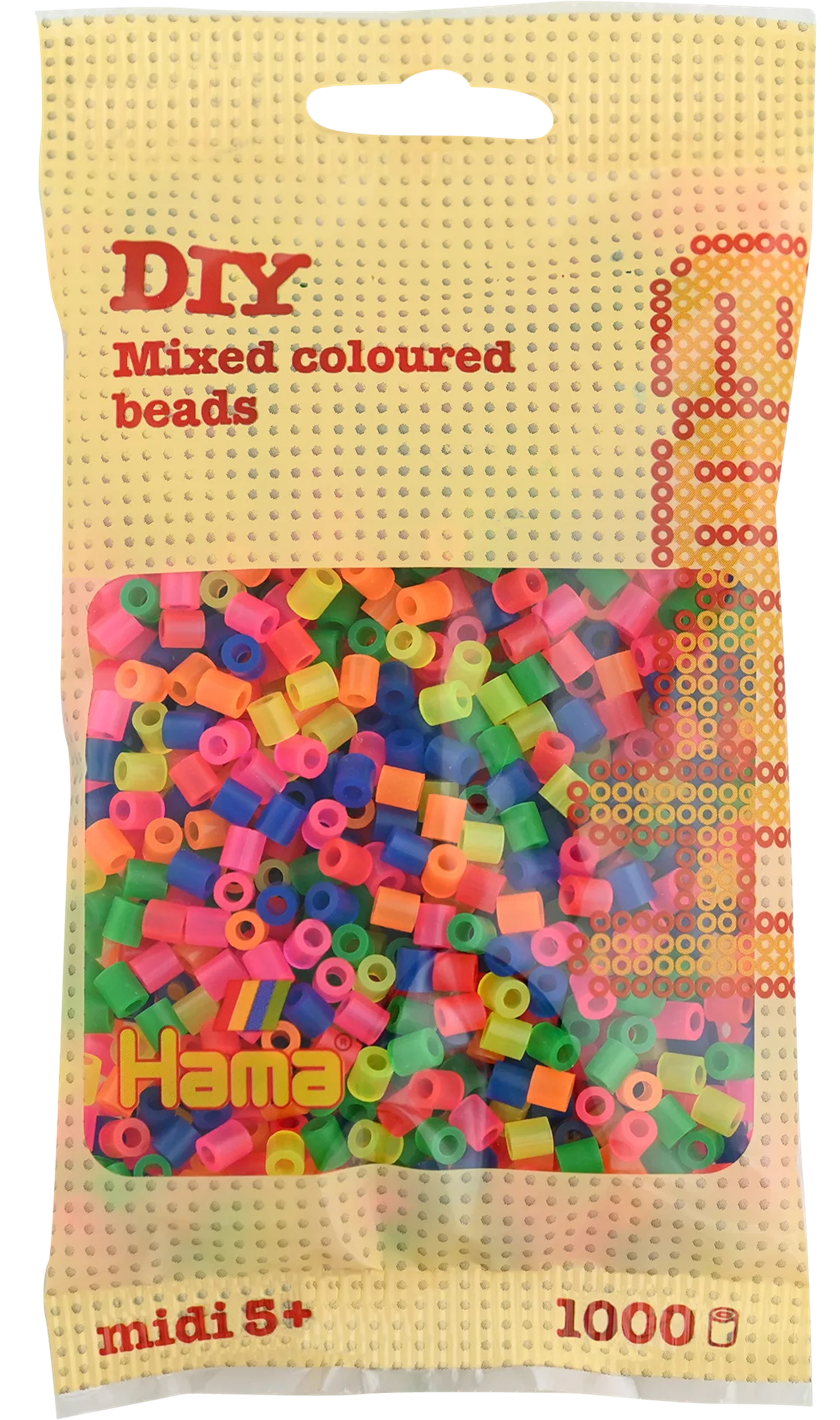 photo HAMA Perles à repasser Midi G101207-51 1000 perles, mix fluo 51