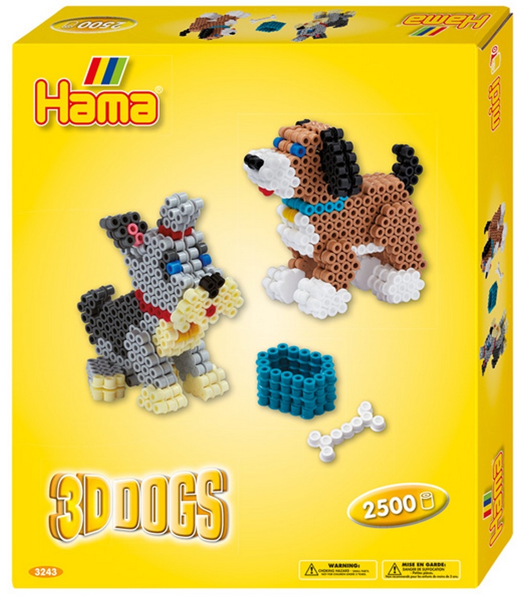 HAMA Set des Perles Midi G1013243-0 3D Dogs