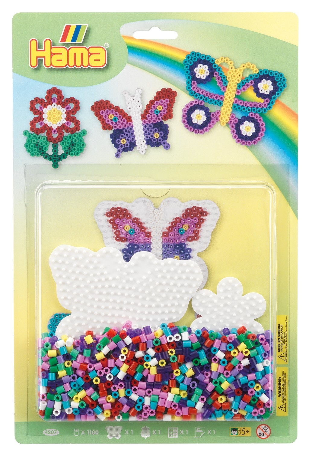 HAMA Set des Perles Midi G1014207-0 Butterflies and Flowers