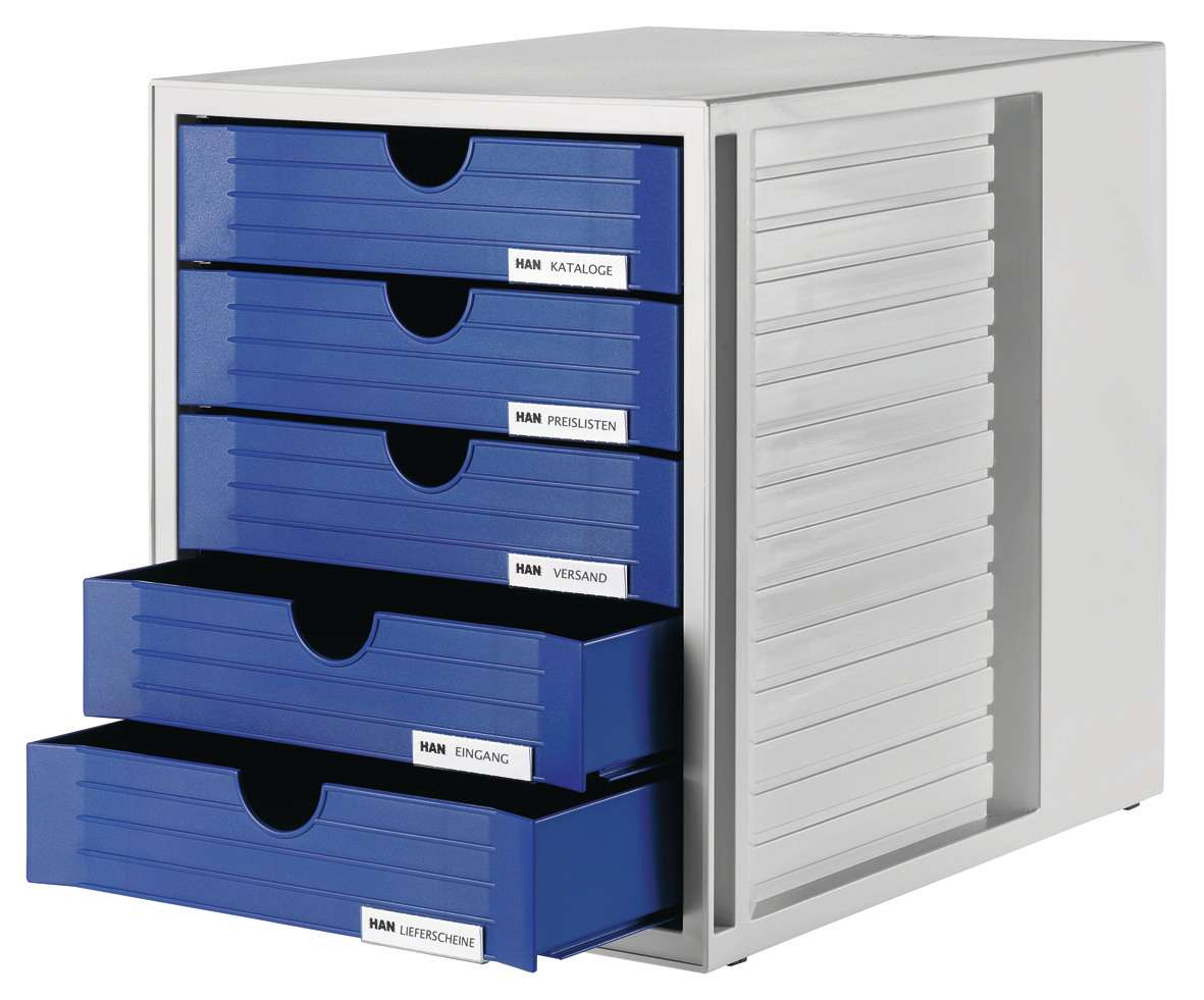 HAN Boîtes système 5 compart. 1450-14 gris/bleu clair