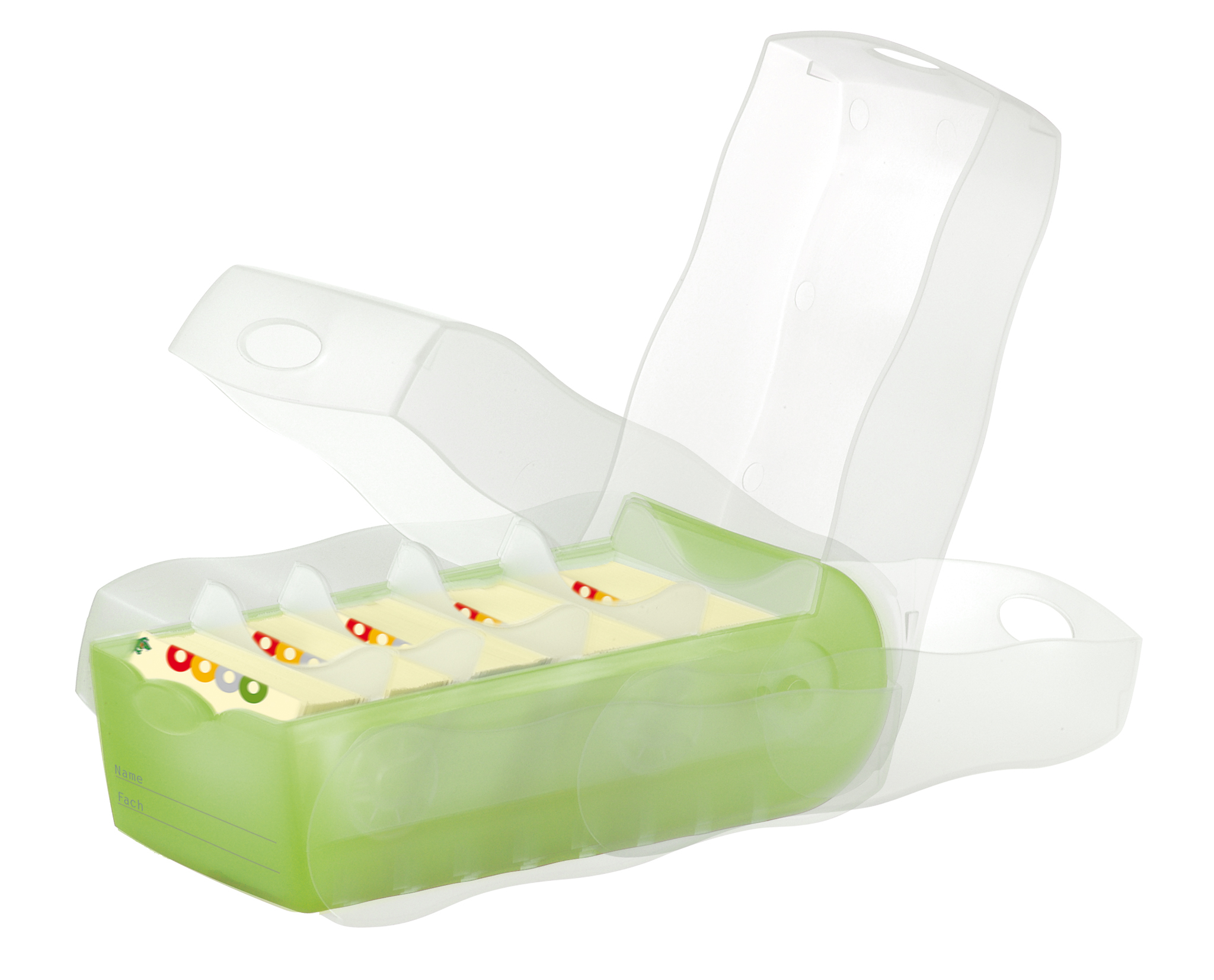 photo HAN Boîte fichier Croco A7 7.40 vert 12.1x8.5x24.6cm