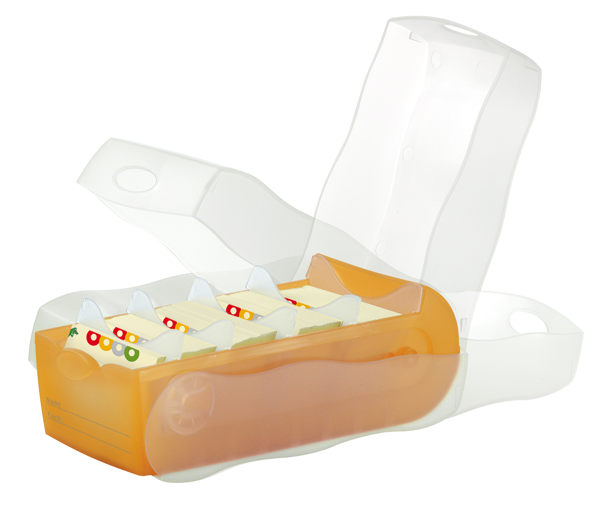 photo HAN Boîte fichier Croco A7 997-613 orange 12.1x8.5x24.6cm