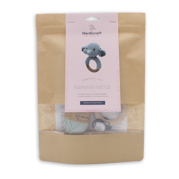 photo HARDICRAFT Kit de crochet HC-40MB014 Hochet éléphant