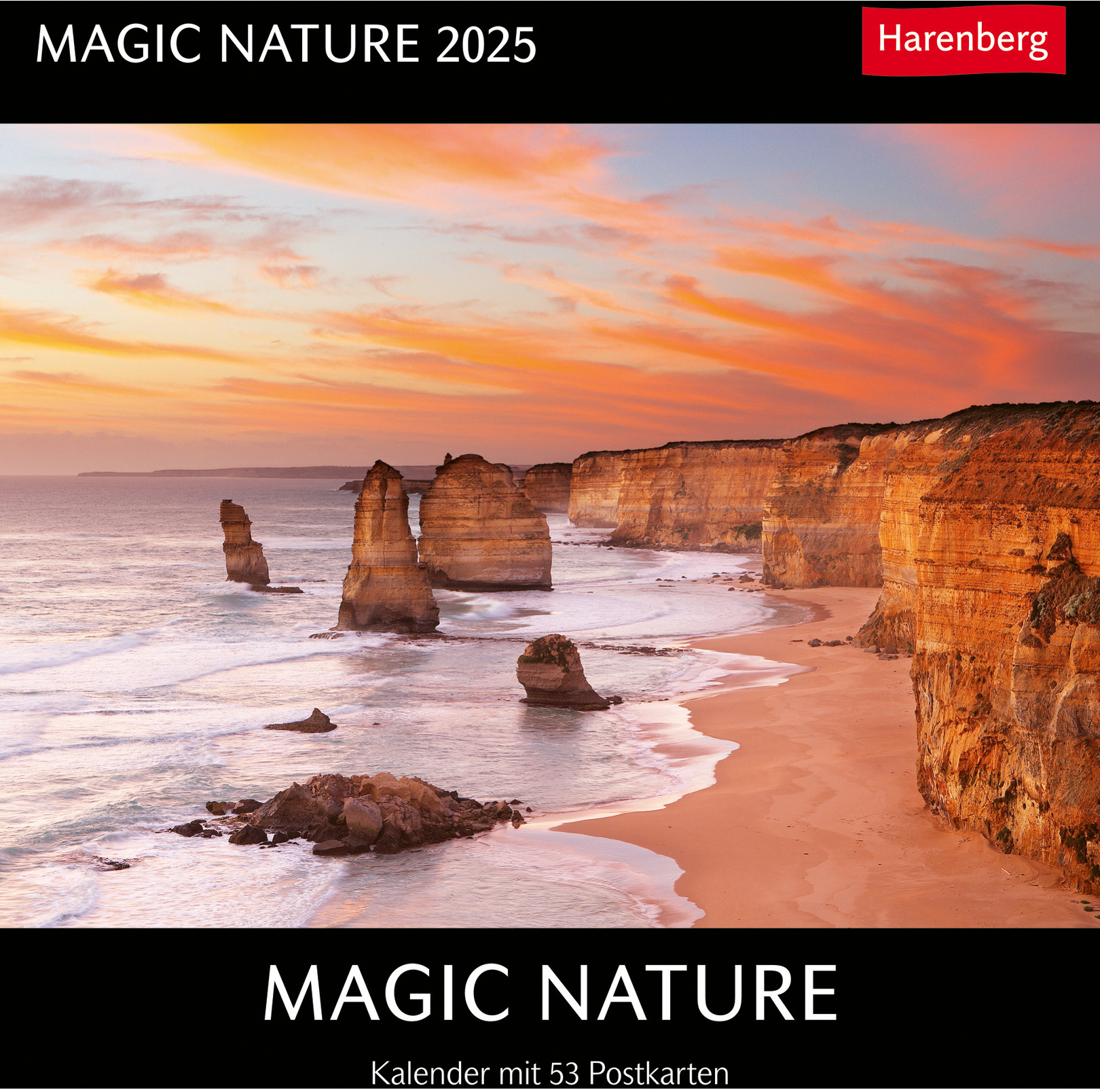 HARENBERG Cal. de cartes postales 2025 3310116+25 Magic Nature DE 16x17.5cm