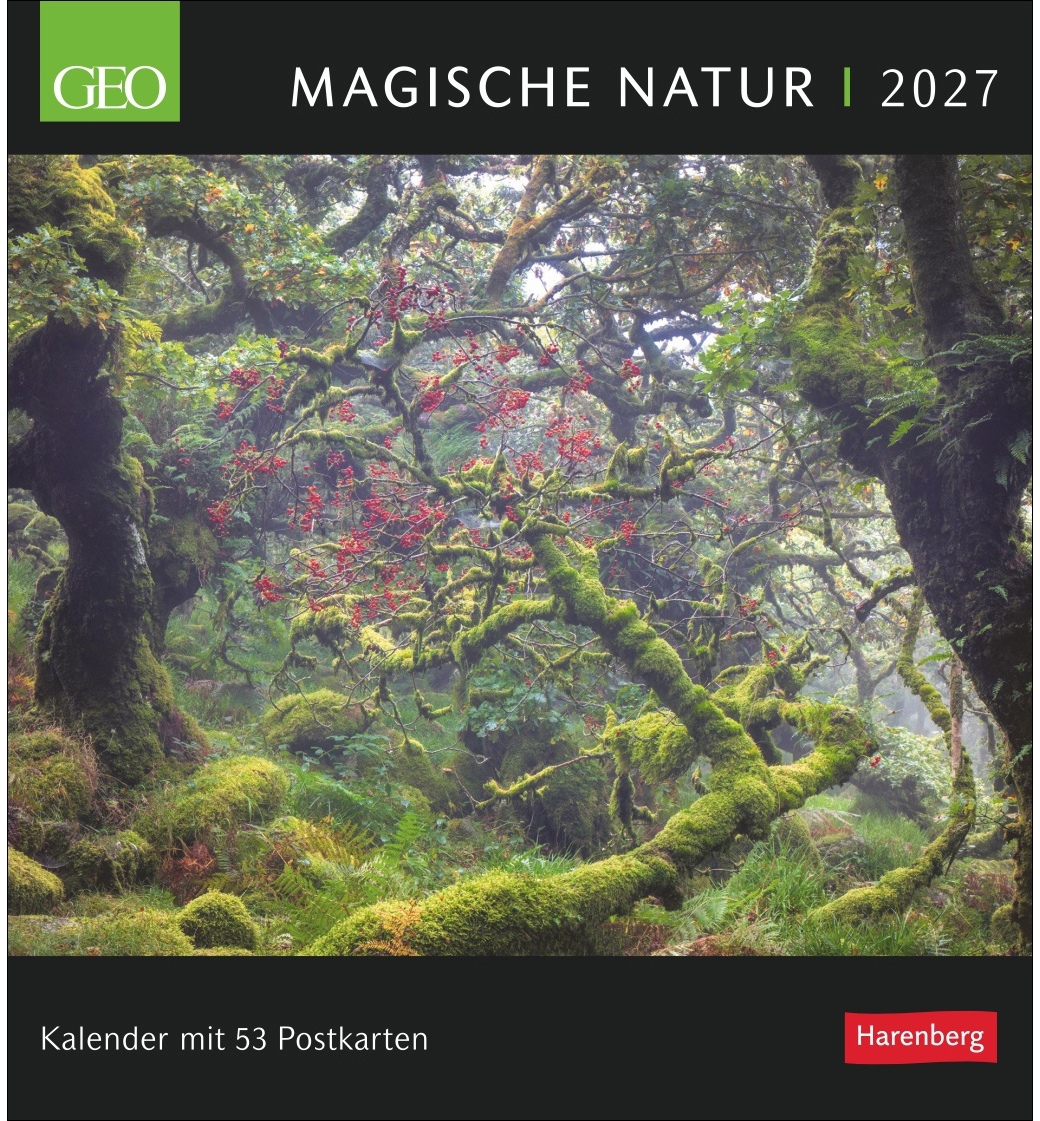 photo HARENBERG Cal. de cartes postales 2027 3310256+27 Nature magique 16x17.5cm