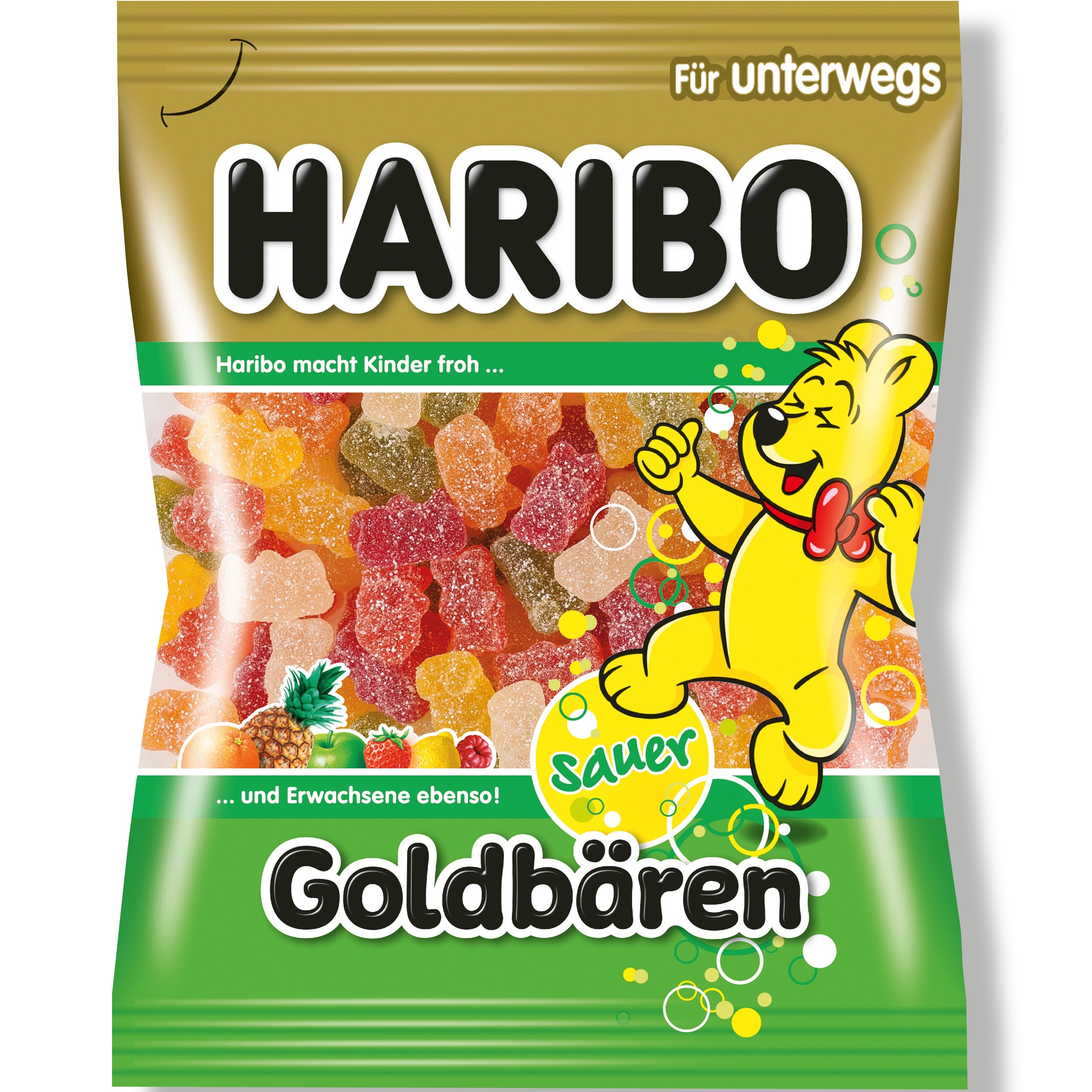HARIBO Ours d'or Sour 106877 Sac 100g