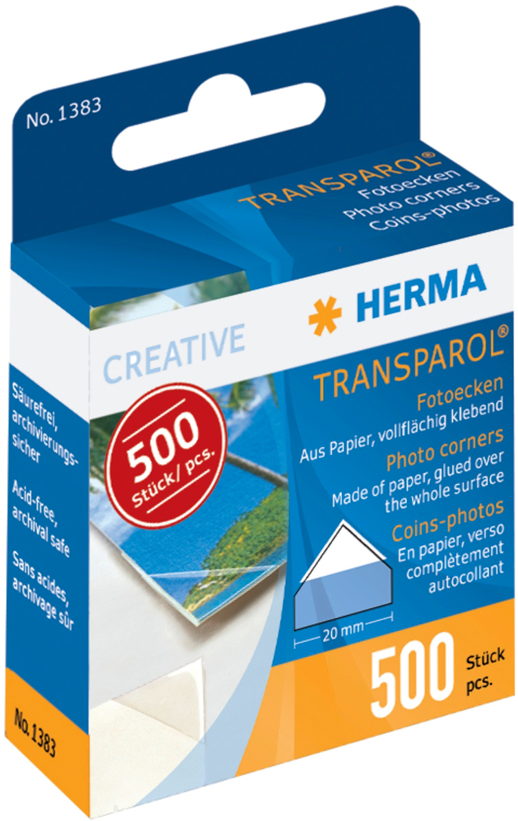 HERMA Fotoecken Transparol Rolle + Dispenser-Box<br>