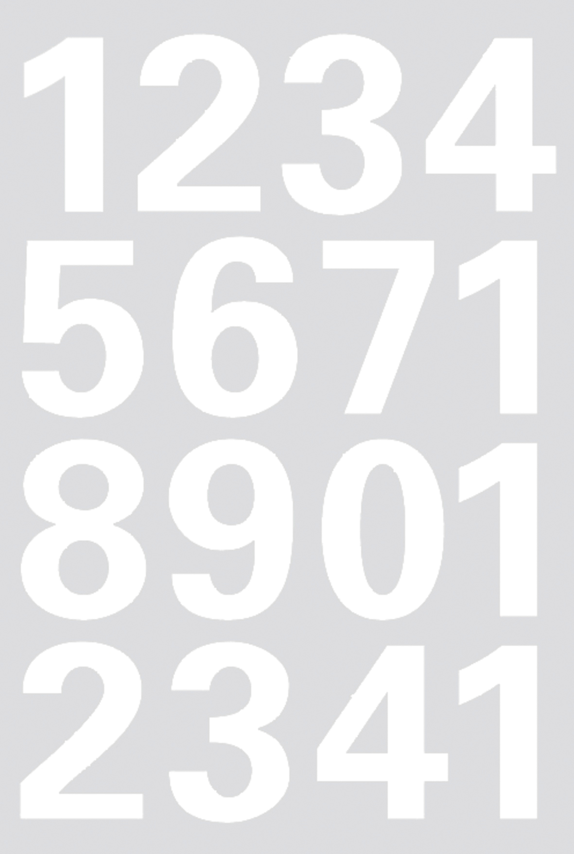 HERMA Etiquettes nombres 25mm 4170 blanc, 1-9 blanc, 1-9