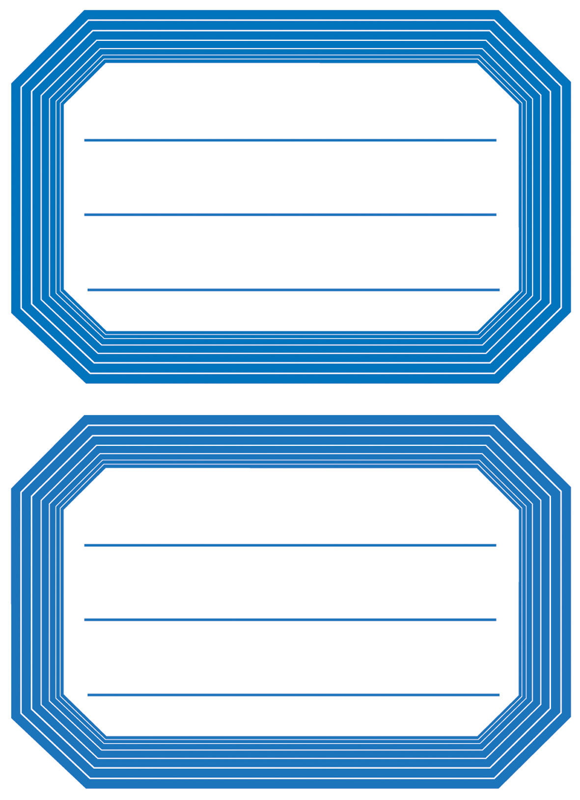 HERMA Etiquettes 55×82mm 5714 bord bleu, ligné 12 pcs.