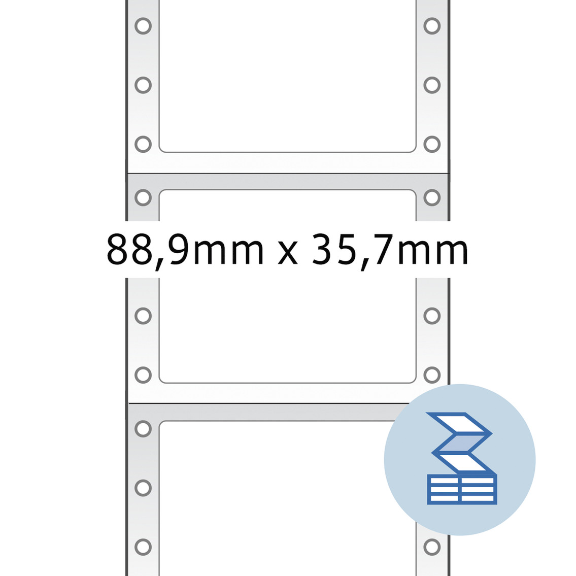 HERMA Étiquettes inform. 88,9x35,7mm 8211 blanc 4000 pcs./1 col.