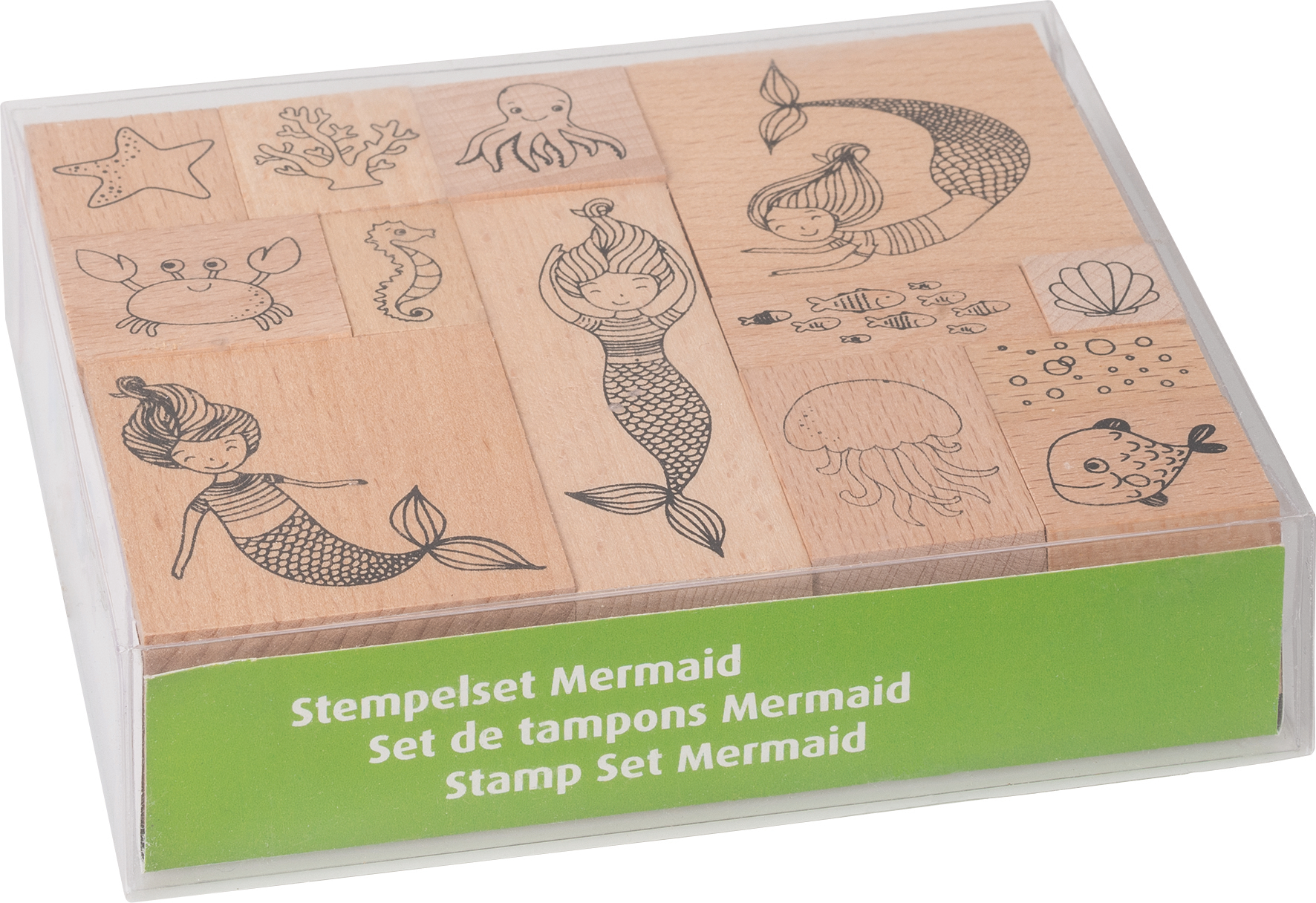 HEYDA Set Tampon Mermaid 12x10x3cm 204888678 brun 10 pcs. brun 10 pcs.
