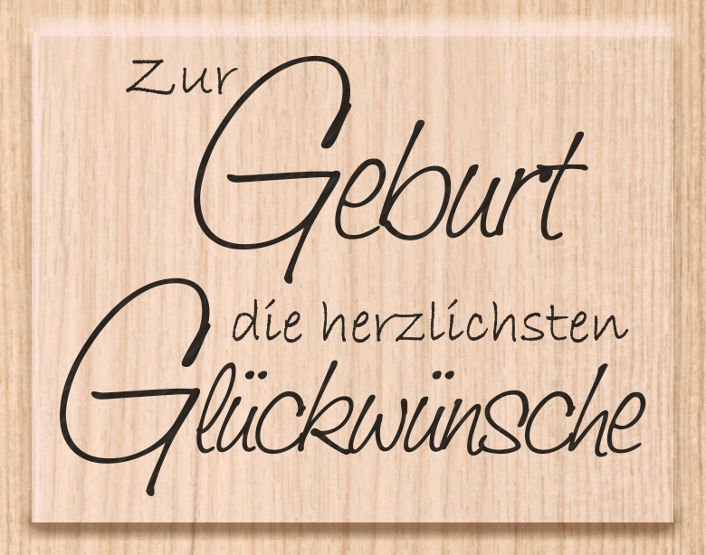 Stempel Geburt 5.6x4.2cm 211800201 Holz matt