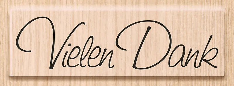 photo HEYDA Tampon Vielen Dank 6.3x1.7cm 211800600 en bois