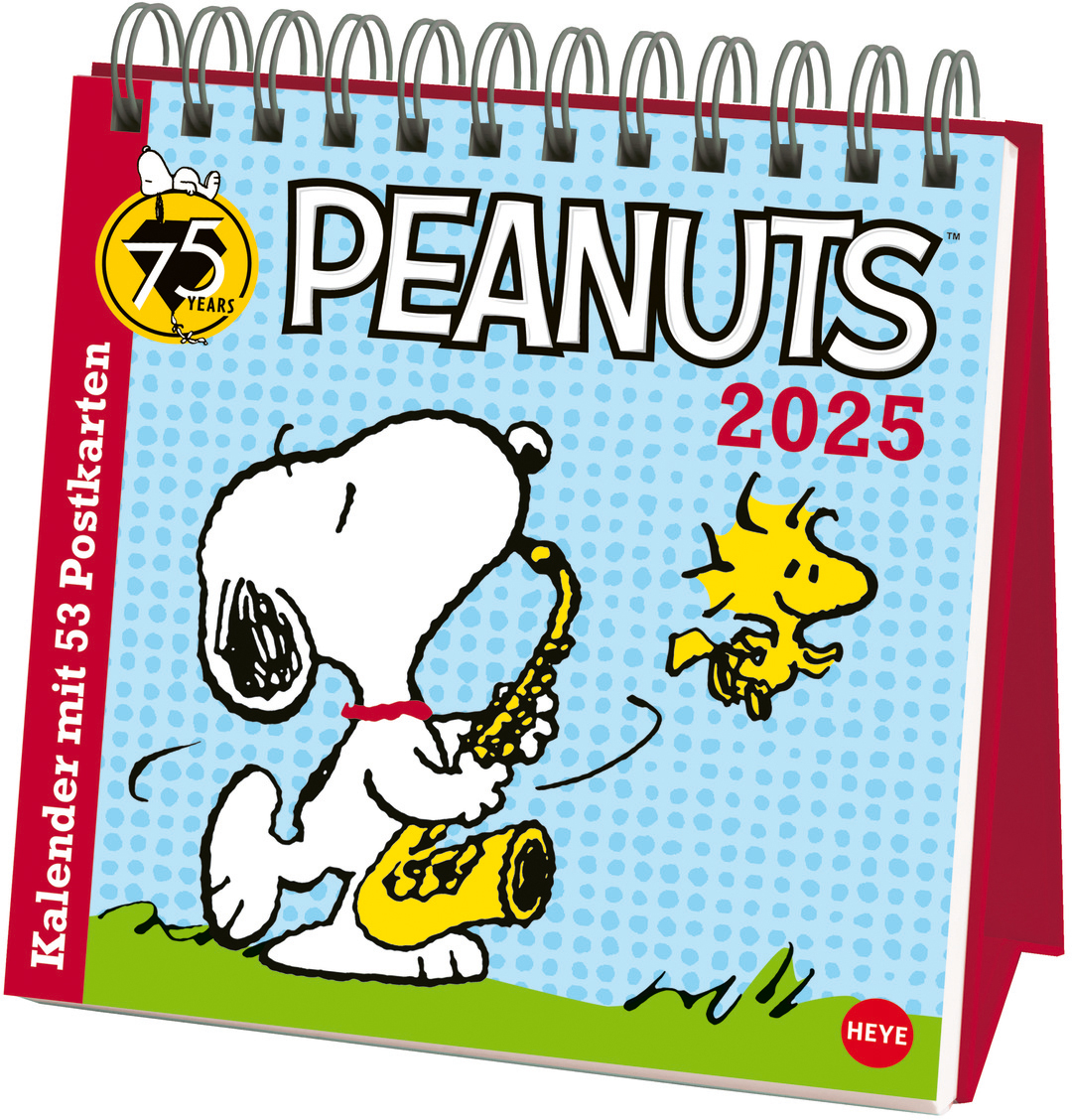 HEYE Postkartenkal. Peanuts 2025 22963+25 DE 16.5x17.7cm